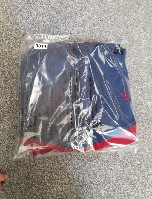 Reebok Navy & Red Men's Colourblock Windbreaker Jacket XXL image 7