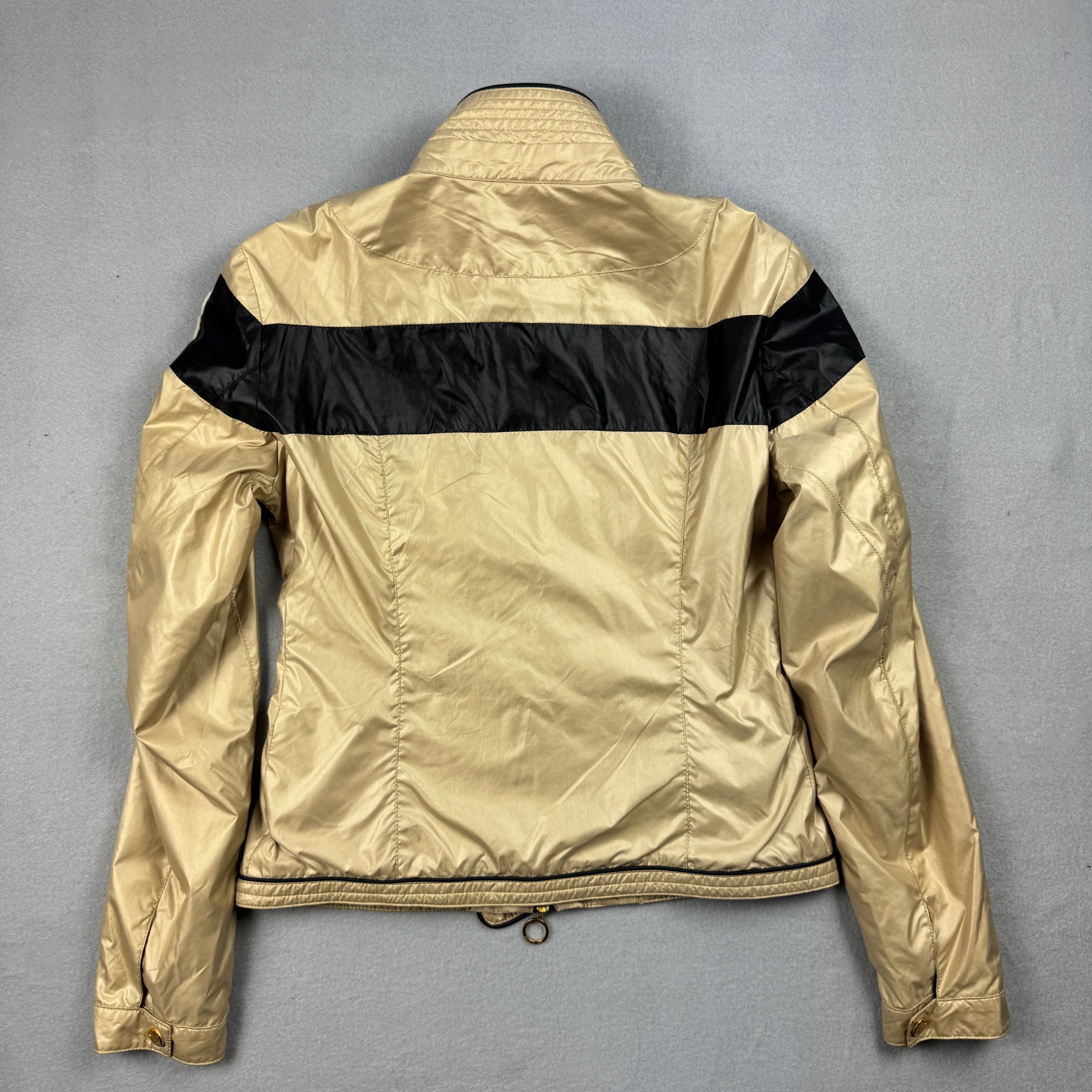 Moncler Beige & Black Women`s Big Logo Lightweight Jacket Size 1 / S image 2