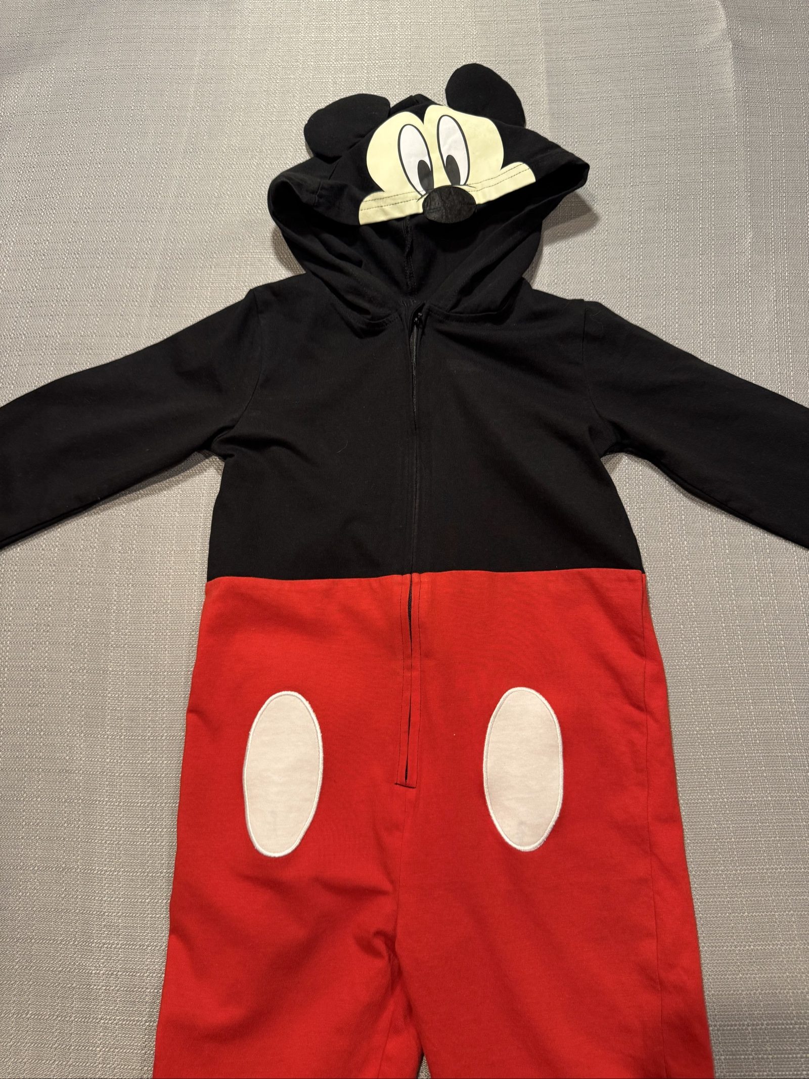 Kid’s Disney Mickey Mouse Toddler Hooded Costume Jumpsuit – Black Red – 3T image 4