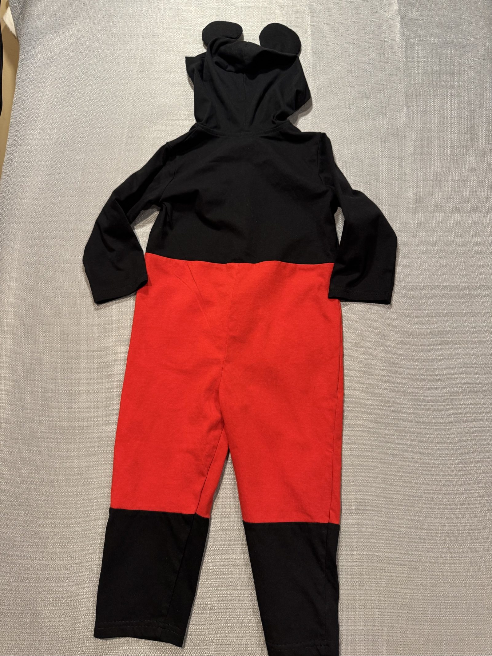 Kid’s Disney Mickey Mouse Toddler Hooded Costume Jumpsuit – Black Red – 3T image 6