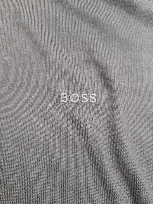 BOSS Black Men's Zip-Up Knit Jumper Wool Blend XXL image 3