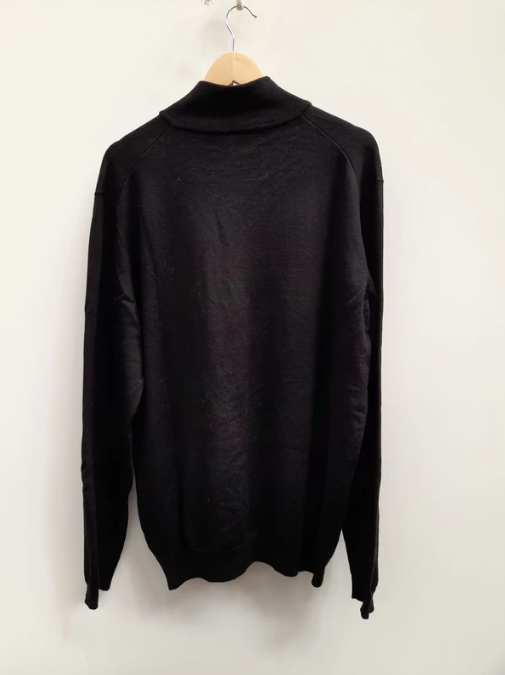 BOSS Black Men's Zip-Up Knit Jumper Wool Blend XXL image 6