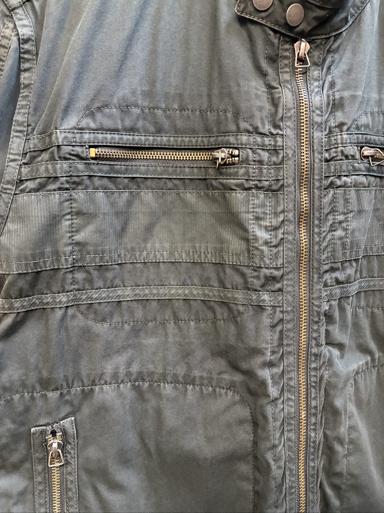 Y2K Diesel Men's black Cotton Bomber Jacket XL Zip Pockets cropped Harrington image 5