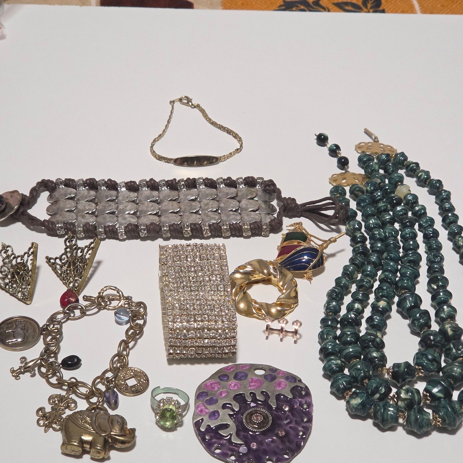 Mixed Vintage Charm Bracelets & Necklaces Multi-Coloured Set.b8 image 2