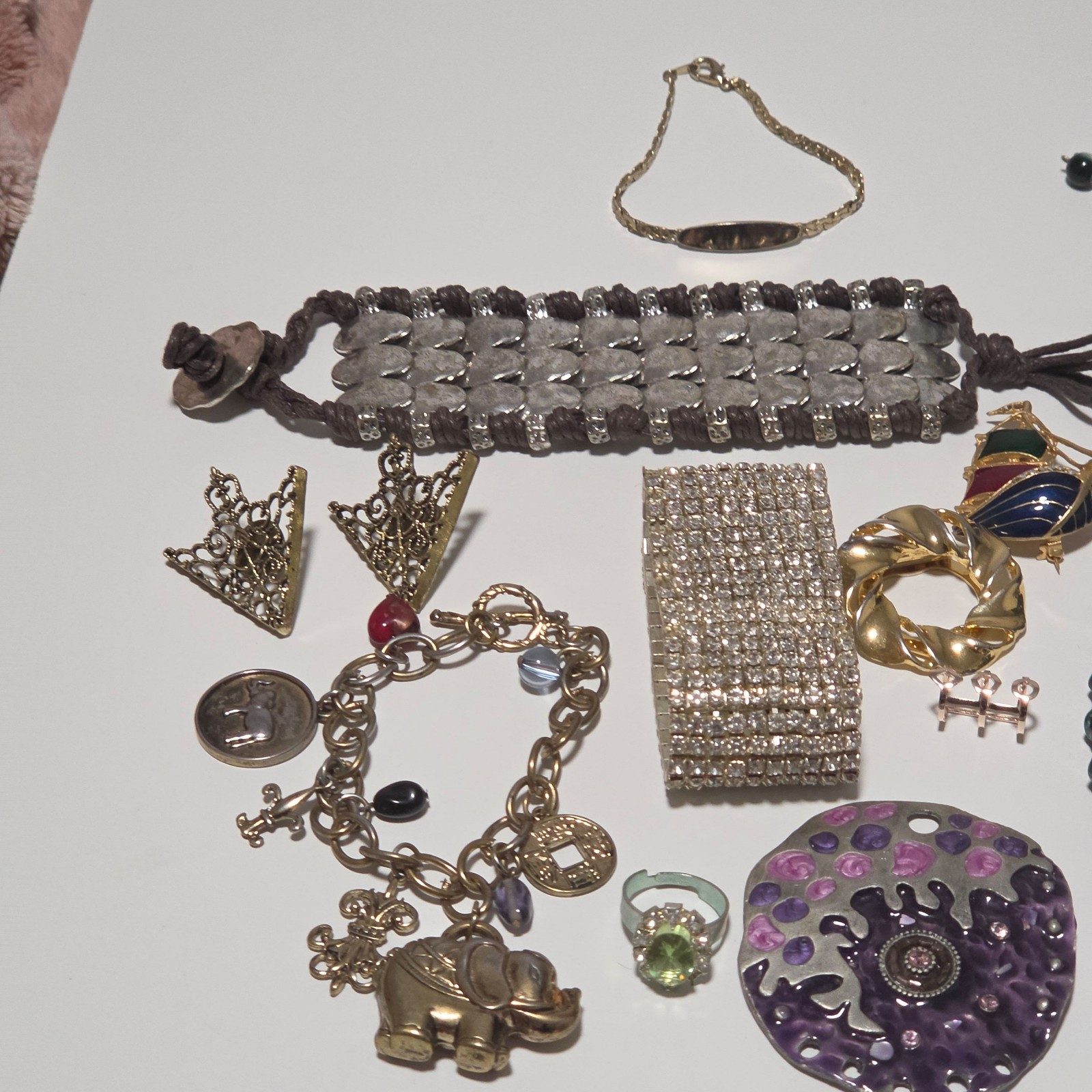 Mixed Vintage Charm Bracelets & Necklaces Multi-Coloured Set.b8 image 4