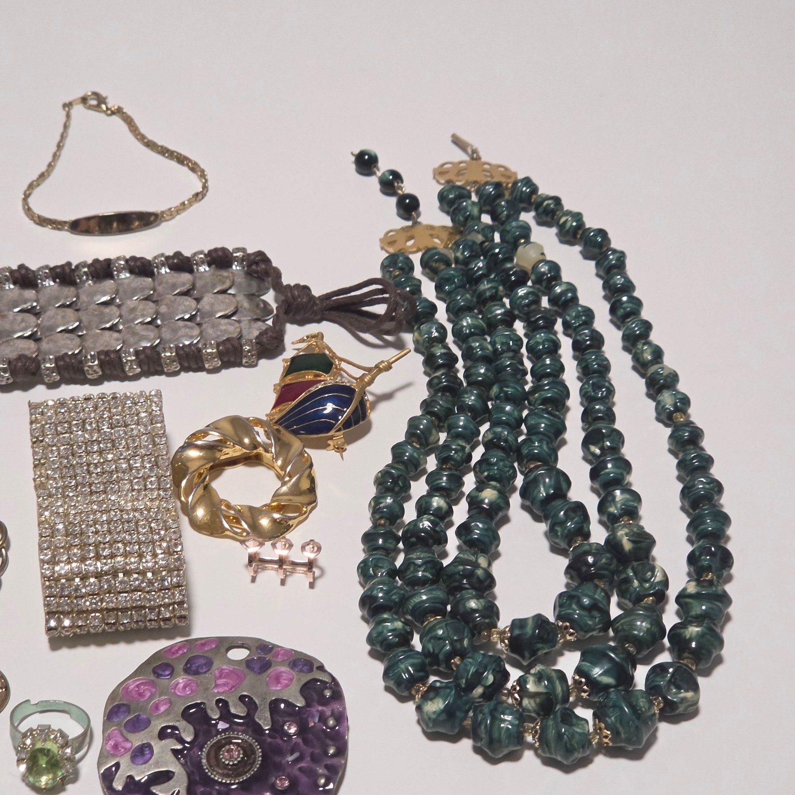 Mixed Vintage Charm Bracelets & Necklaces Multi-Coloured Set.b8 image 5