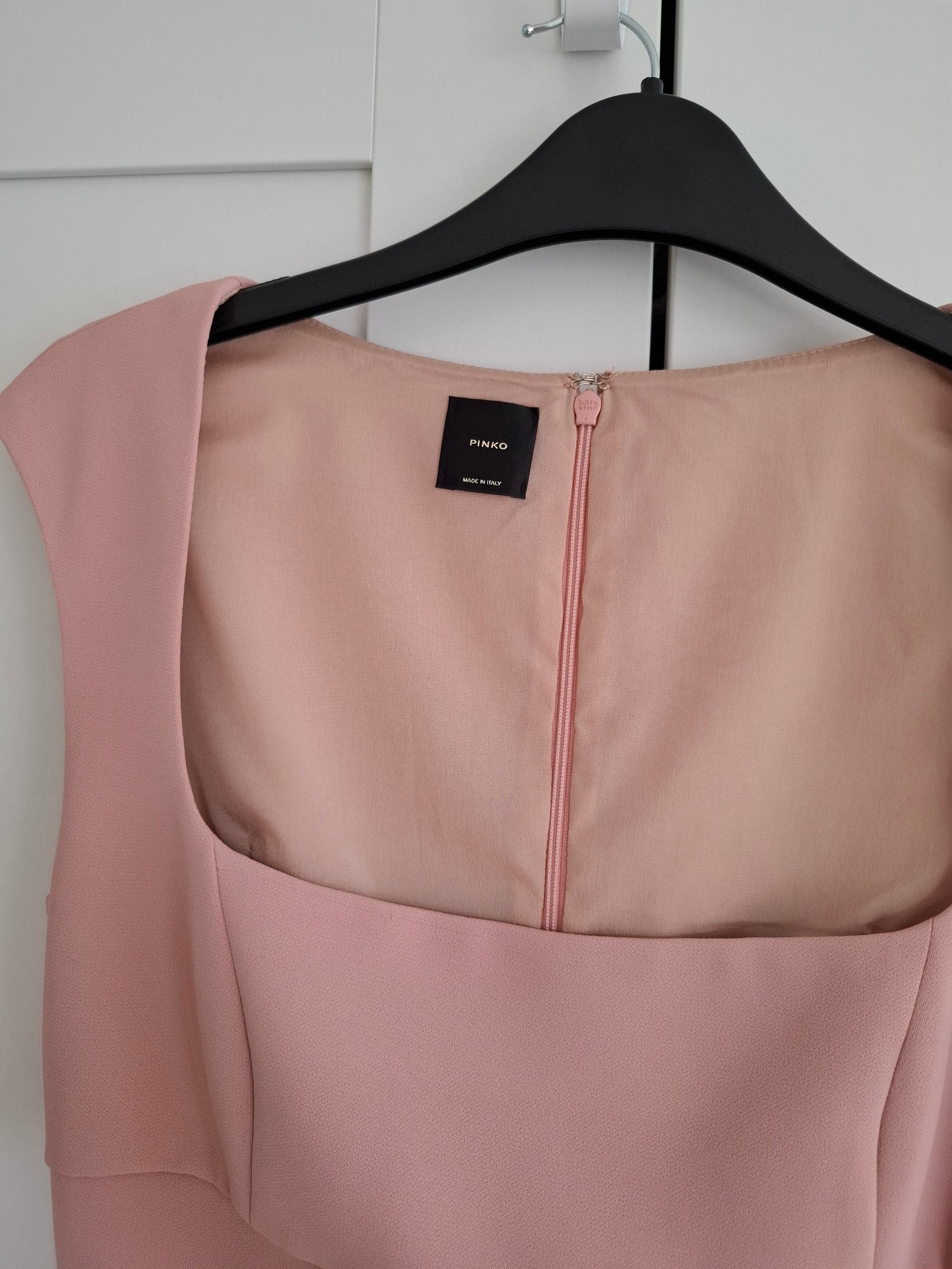 New PINKO Pink Square Neck Midi Dress Size XS image 10