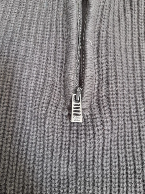 Calvin Klein Black Cotton Half-Zip Sweater Large image 9