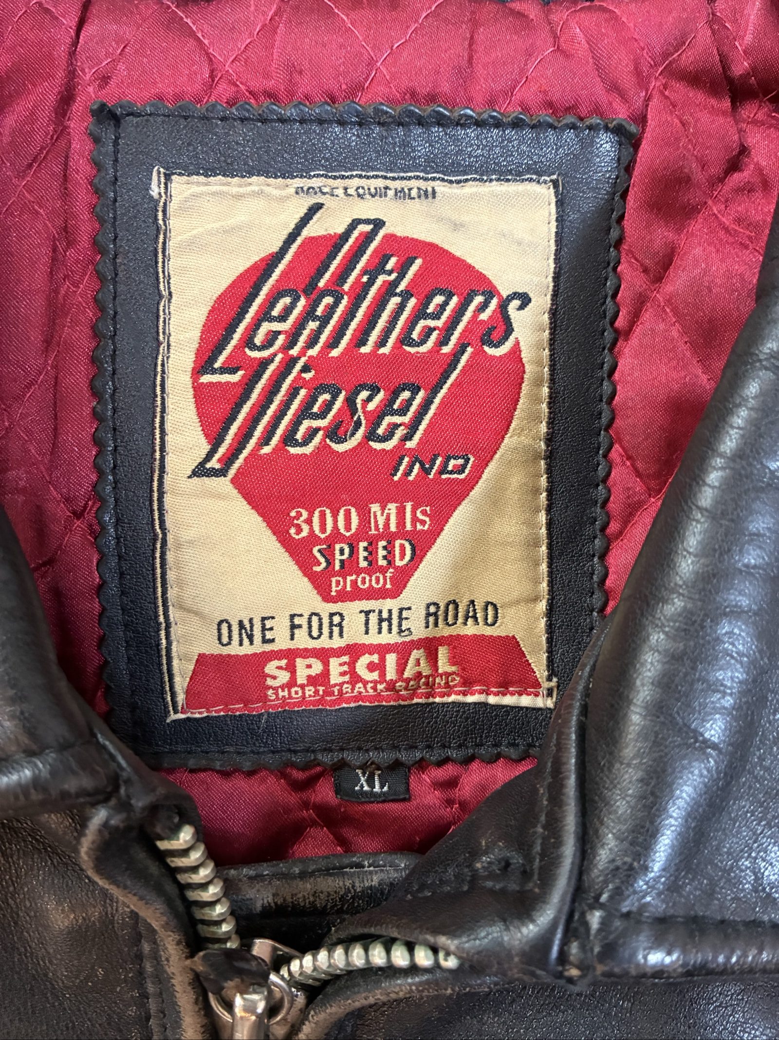 Vintage late 80s Diesel Black Leather Motorcycle Jacket XL image 3