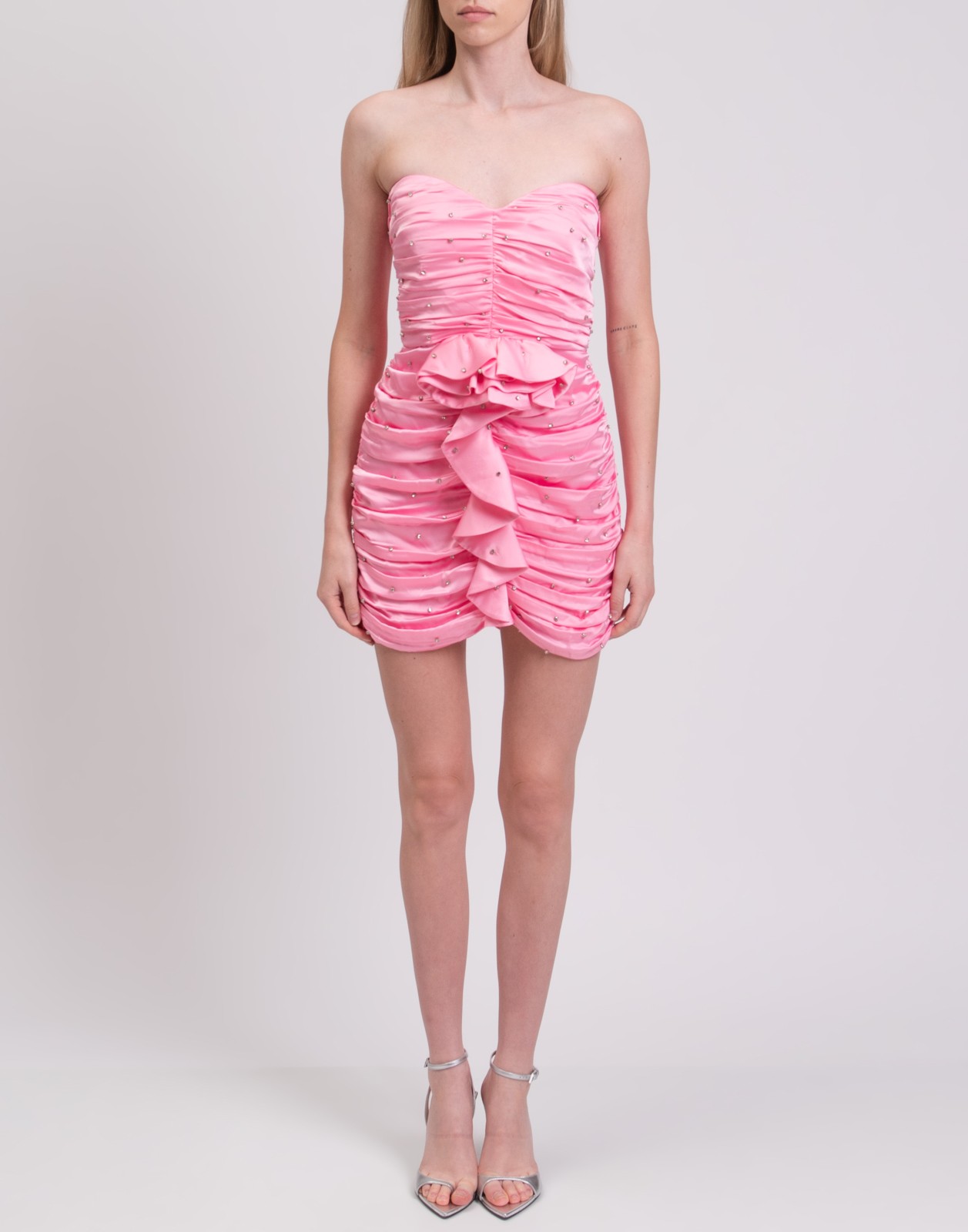 New NEW ARRIVALS Goldie Pink Crystal Embellished Mini Dress Size M image 2
