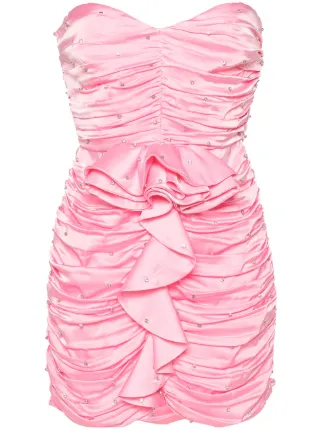 New NEW ARRIVALS Goldie Pink Crystal Embellished Mini Dress Size M