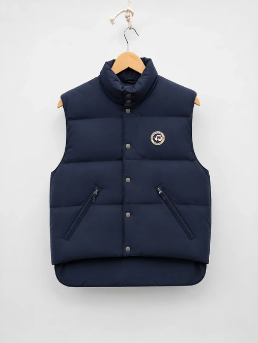 Napapijri Navy Puffer Gilet Vest Expedition Patch XS