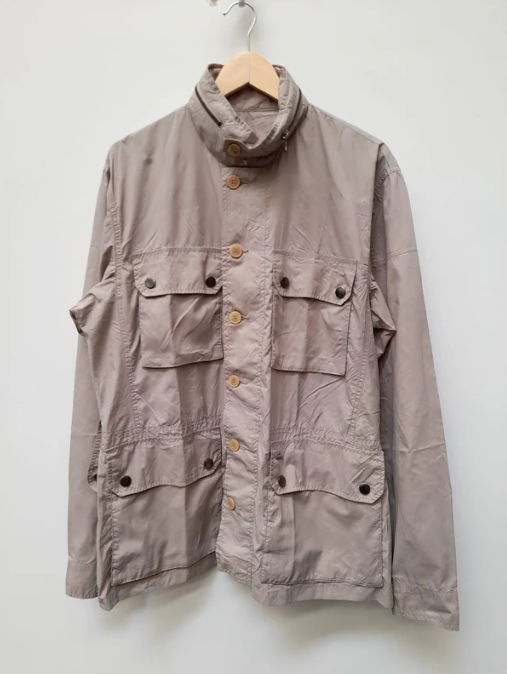Lacoste Beige Men's Button-Up Field Jacket Large image 6
