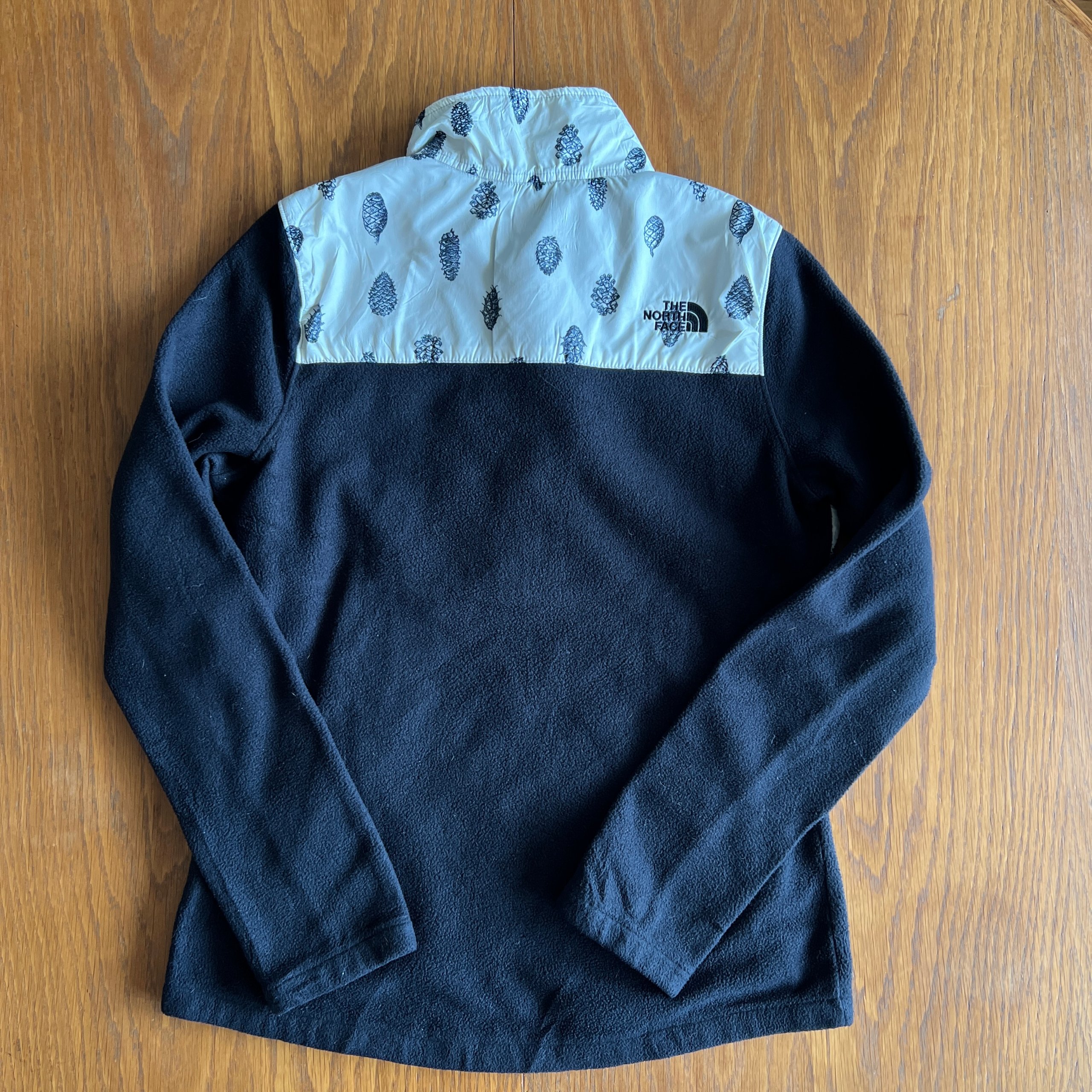 The North Face TKA 100 Pinecone Fleece Half Zip Black White Women's Small FA18 image 2