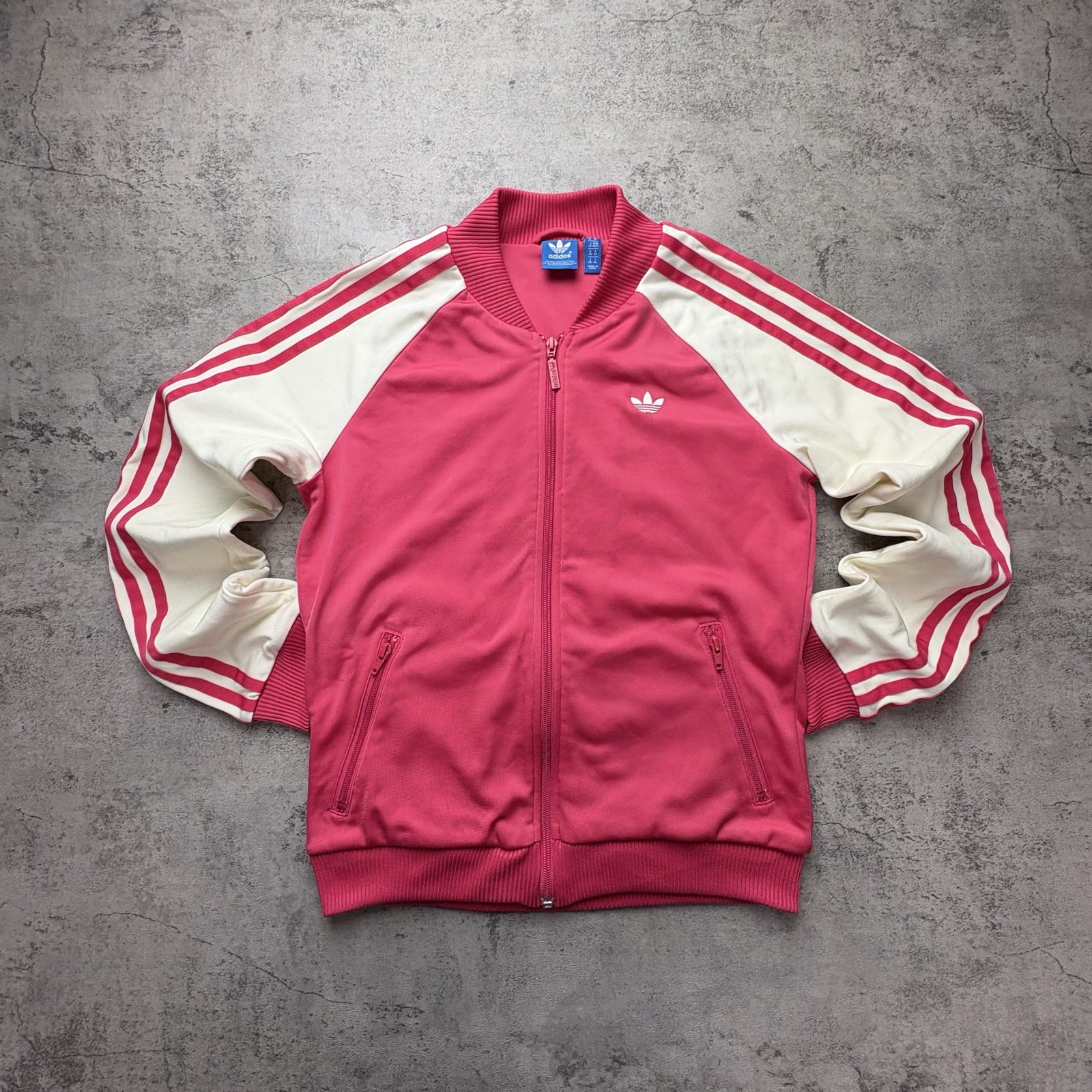 Adidas Women's Red & White Track Jacket Medium