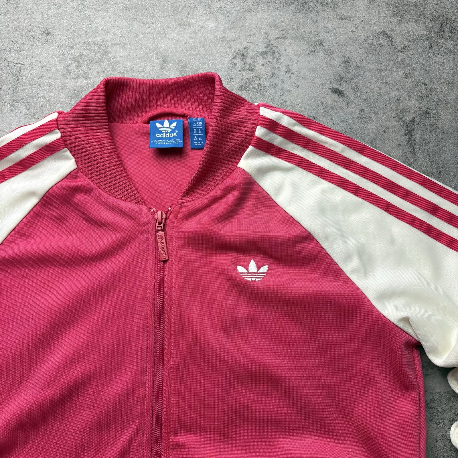 Adidas Women's Red & White Track Jacket Medium image 2