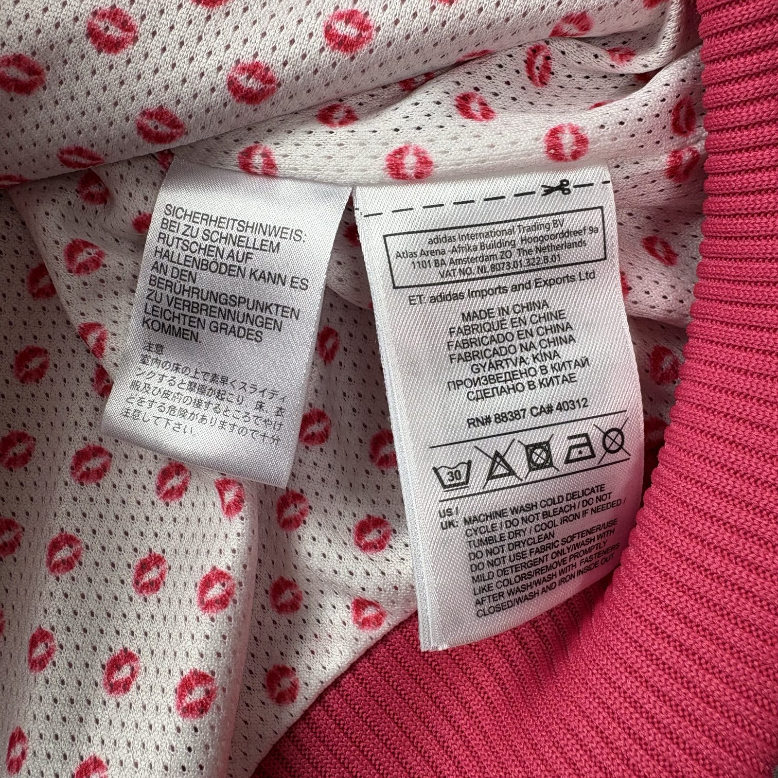 Adidas Women's Red & White Track Jacket Medium image 6