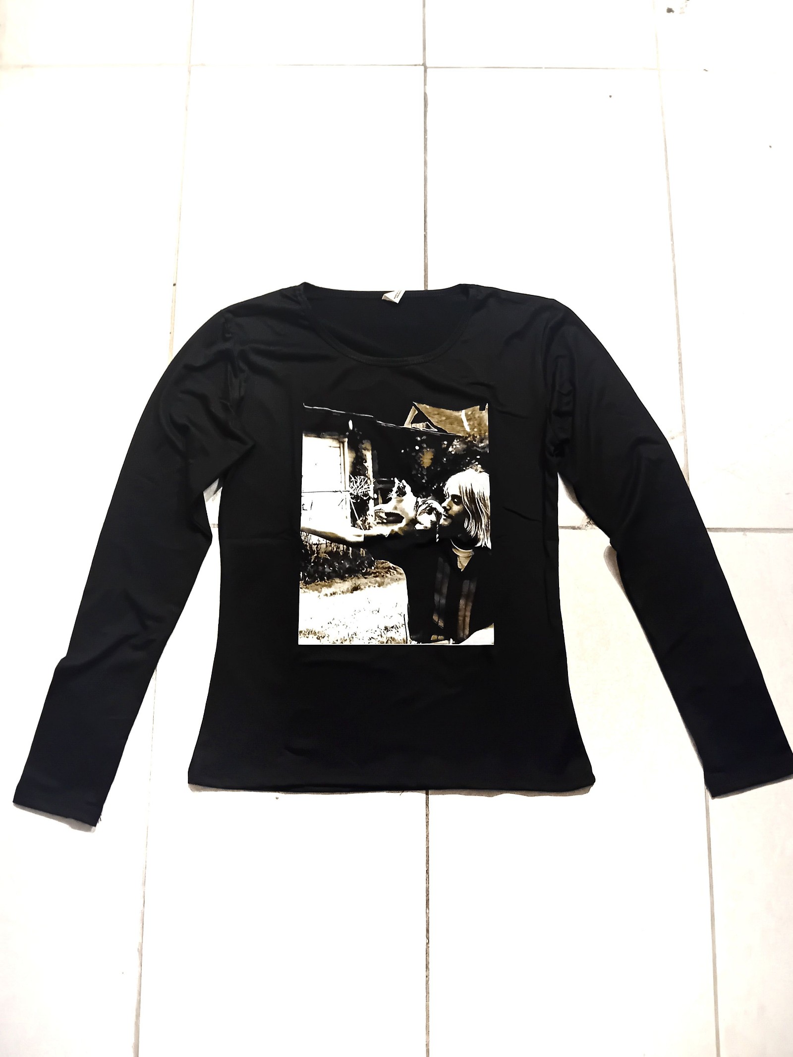 Hysteric Glamour Kurt Cobain Black Long Sleeve Top Medium