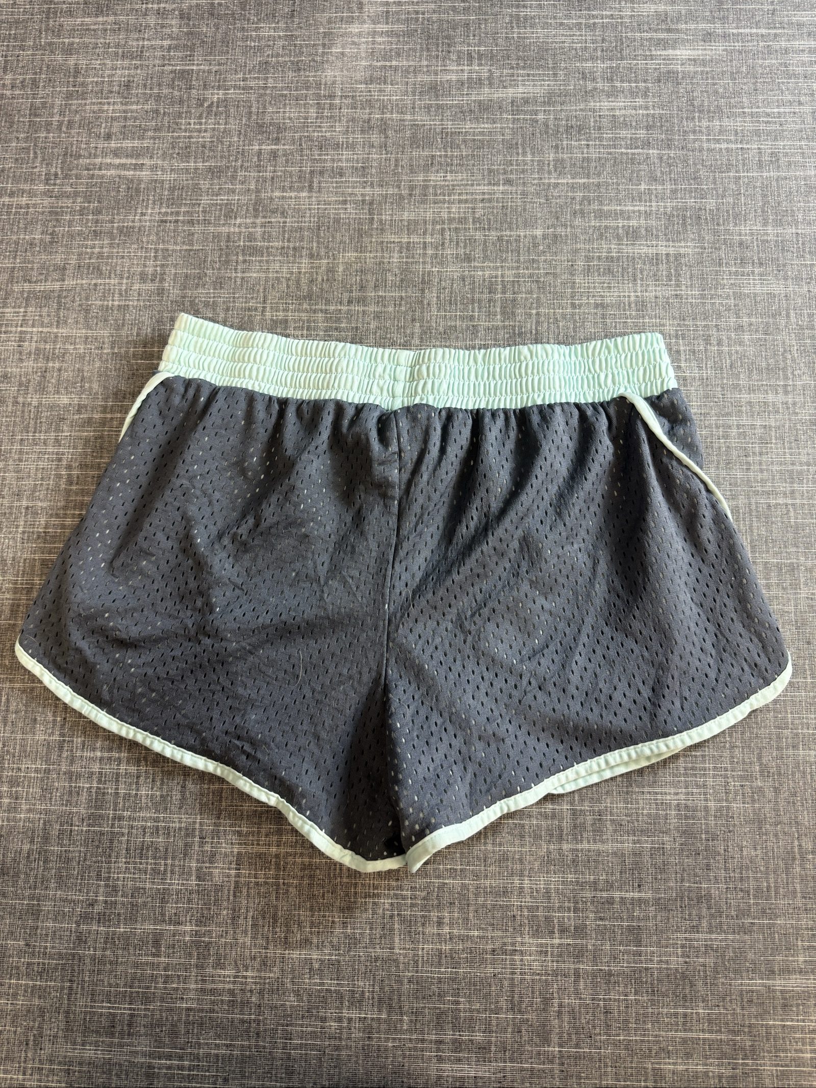 Champion Women’s Duodry+ Mesh Running Shorts Large Grey Mint Trim image 4
