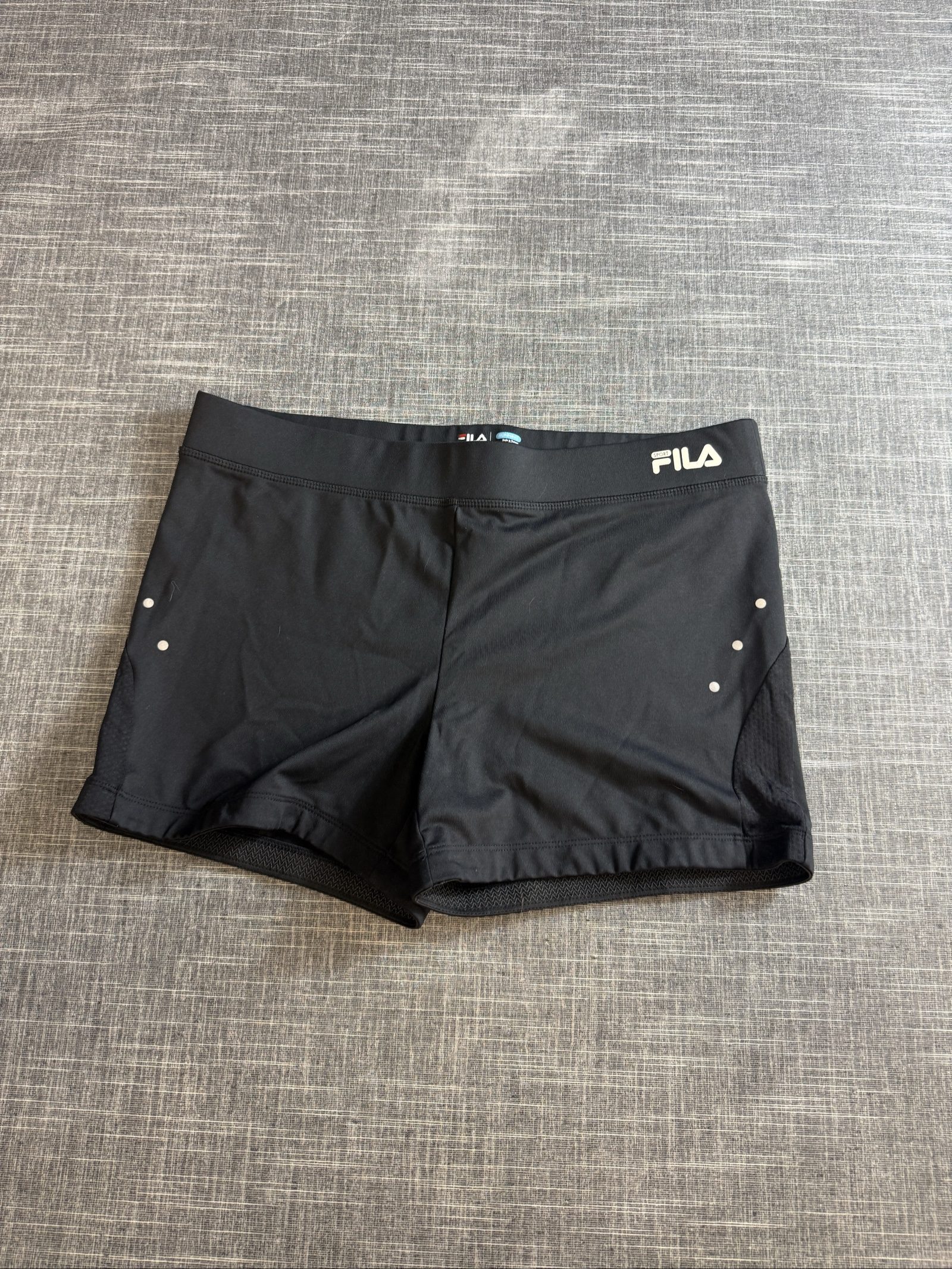Fila Women's Black Running Sport Performance Shorts Medium