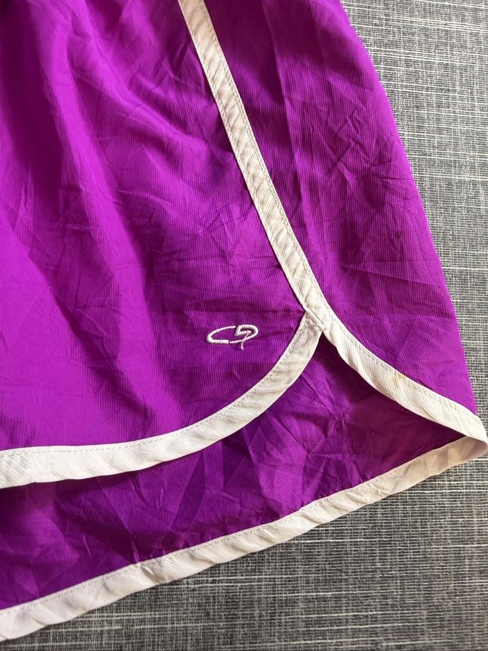 Champion Women’s Purple Running Shorts Small 100% Polyester Contrast Trim image 2
