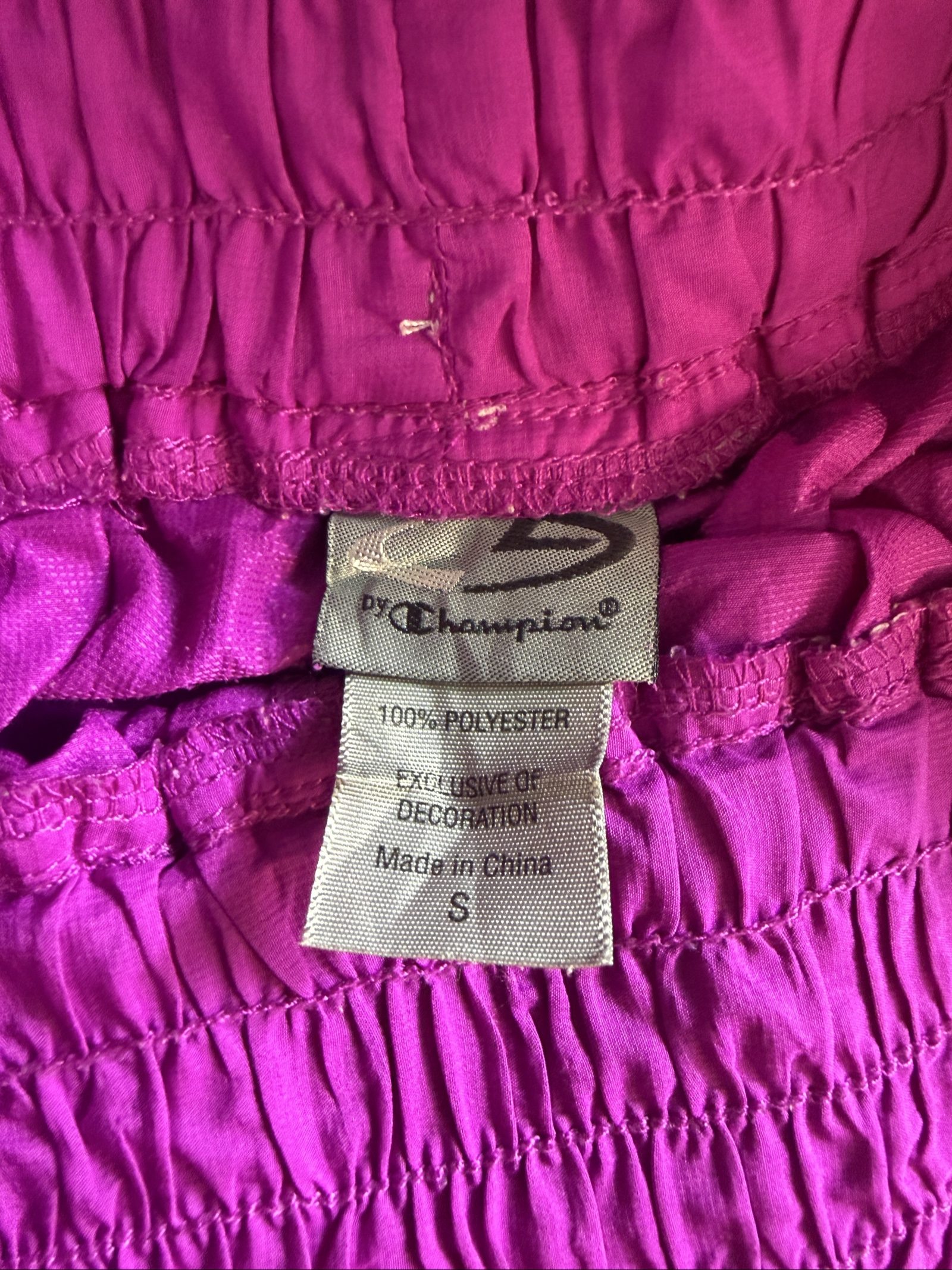 Champion Women’s Purple Running Shorts Small 100% Polyester Contrast Trim image 3