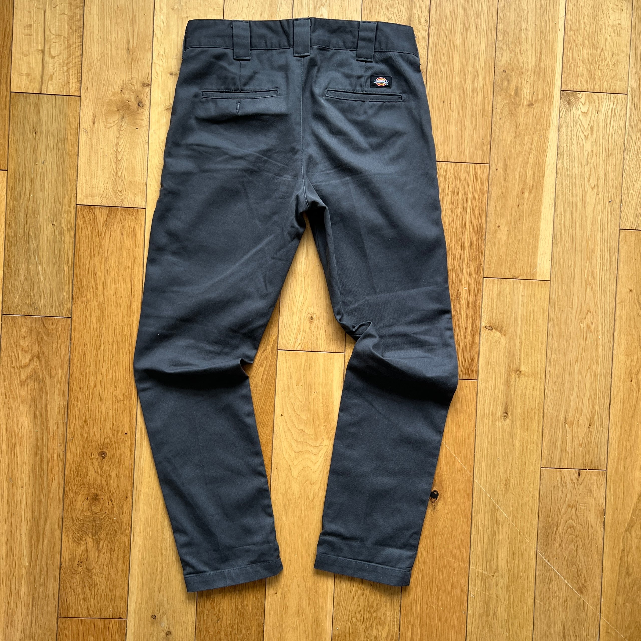 Dickies Slim Fit Work Pants Men's W30 L32 Charcoal Grey Chino Trousers WP872 image 3