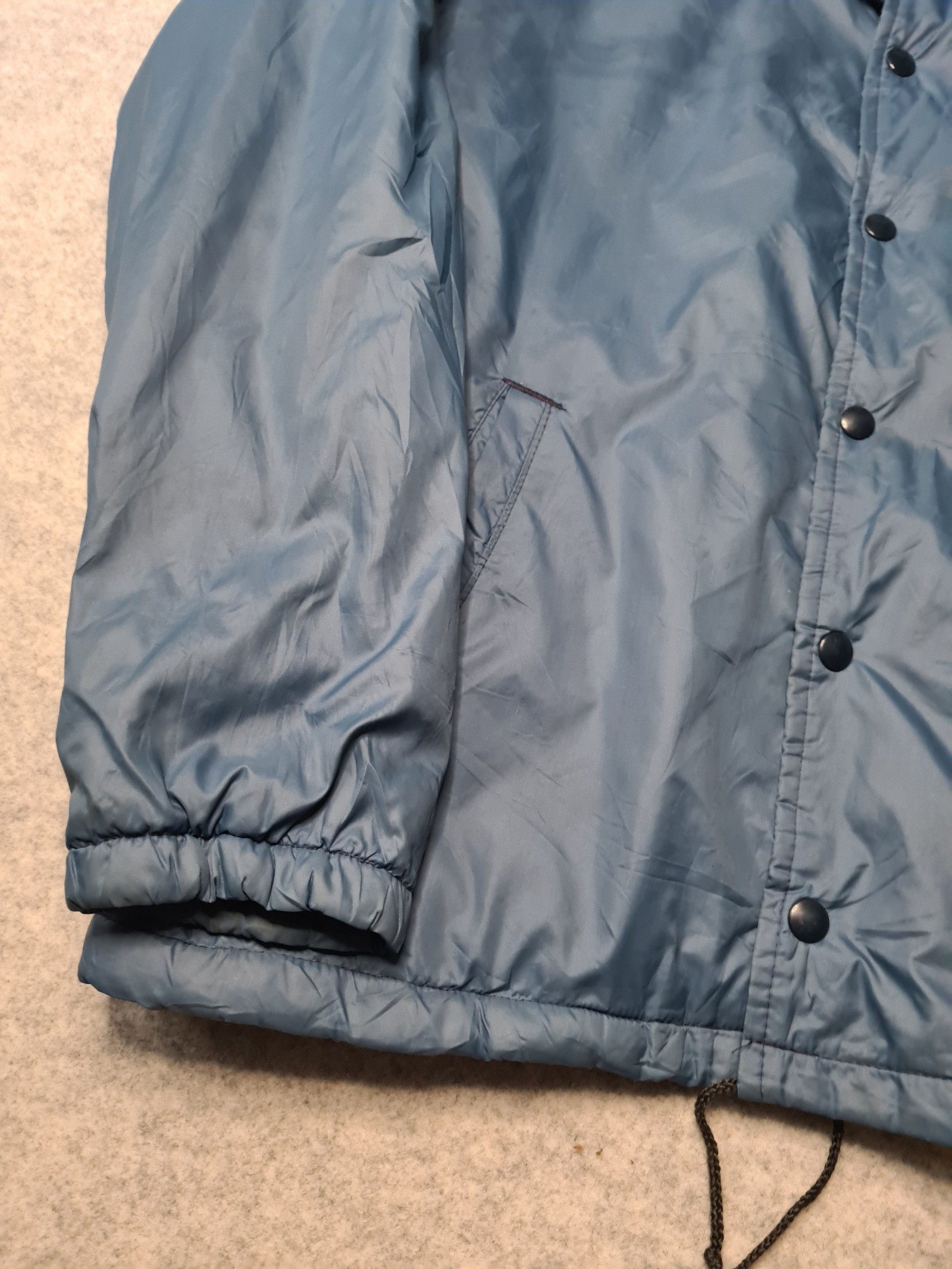Vintage VIP Sportswear Blue Nylon Sherpa-lined Coach Jacket Size Medium 1156 image 2