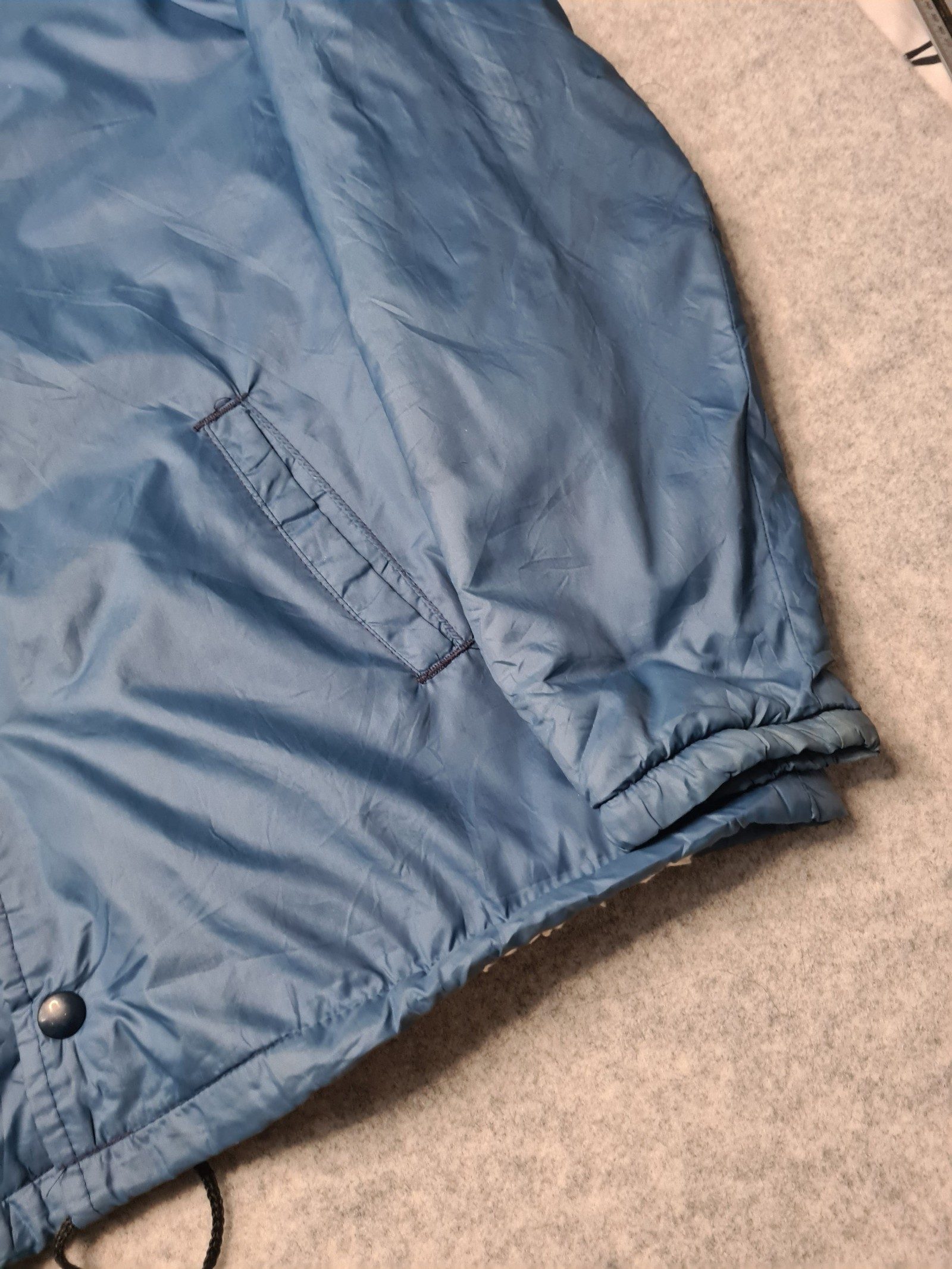 Vintage VIP Sportswear Blue Nylon Sherpa-lined Coach Jacket Size Medium 1156 image 3