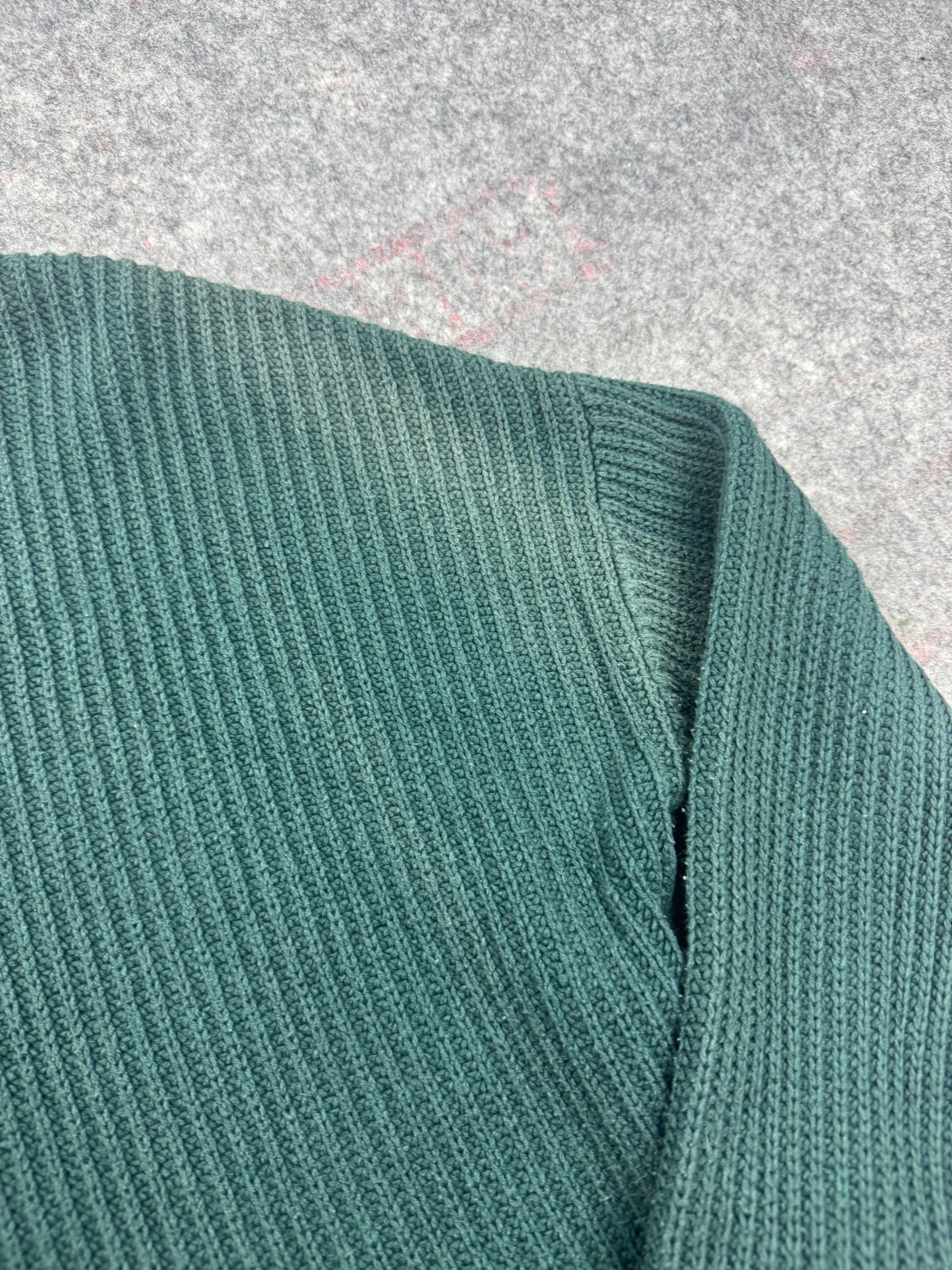 Monki Forest Green Rib Knit Crop Jumper Women’s M image 2