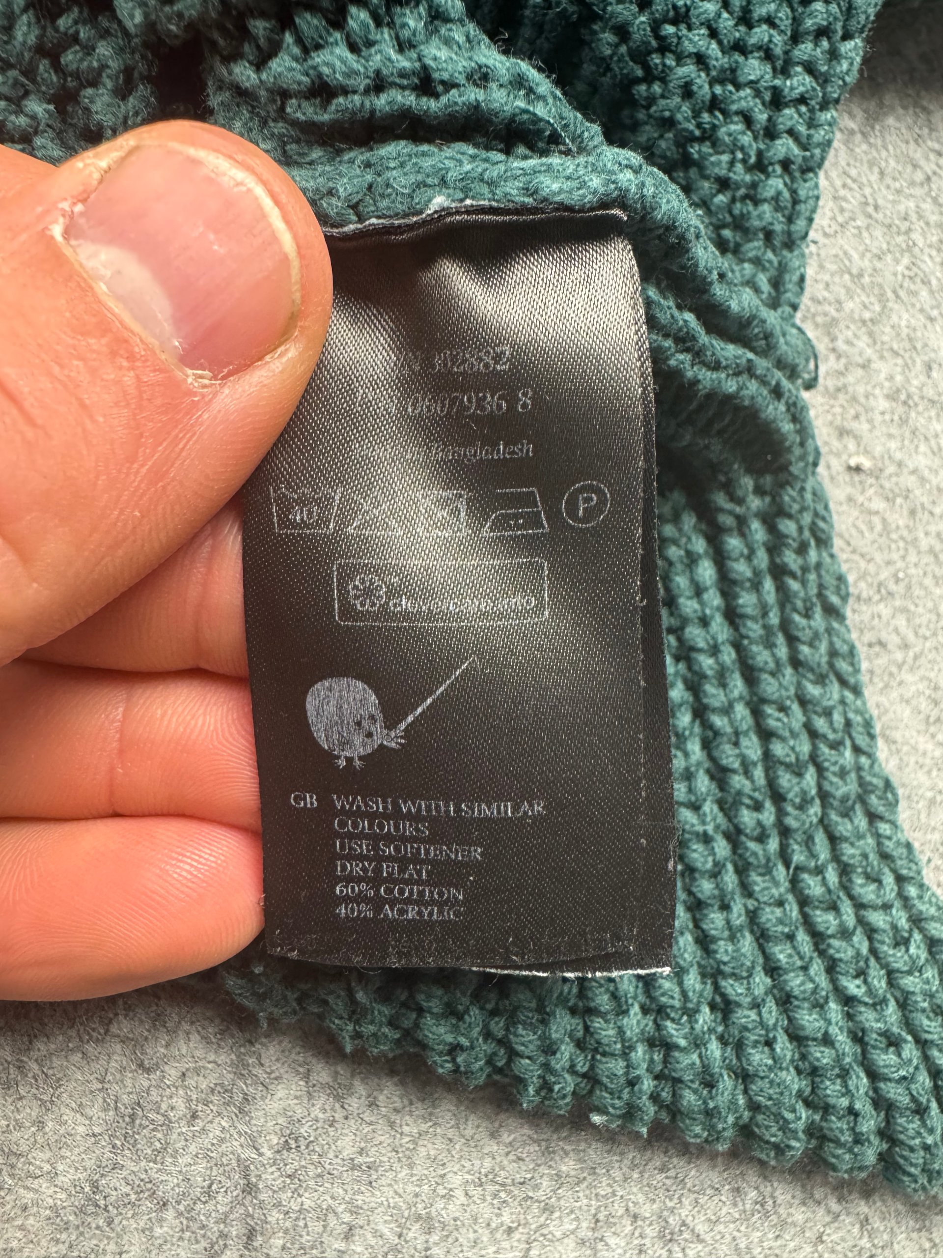 Monki Forest Green Rib Knit Crop Jumper Women’s M image 3
