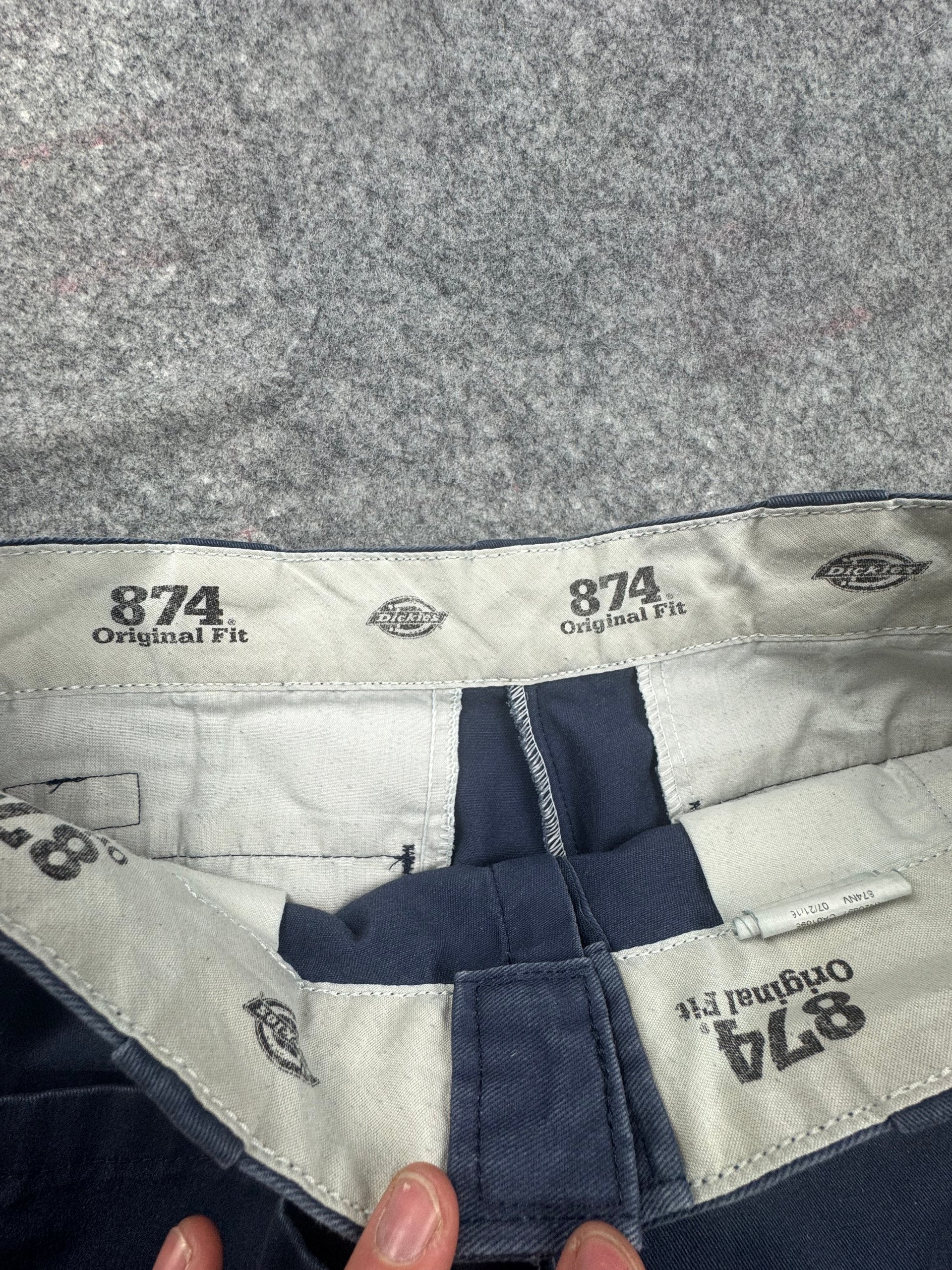 Dickies Navy 874 Original Fit Work Chinos 32Wx30L image 3