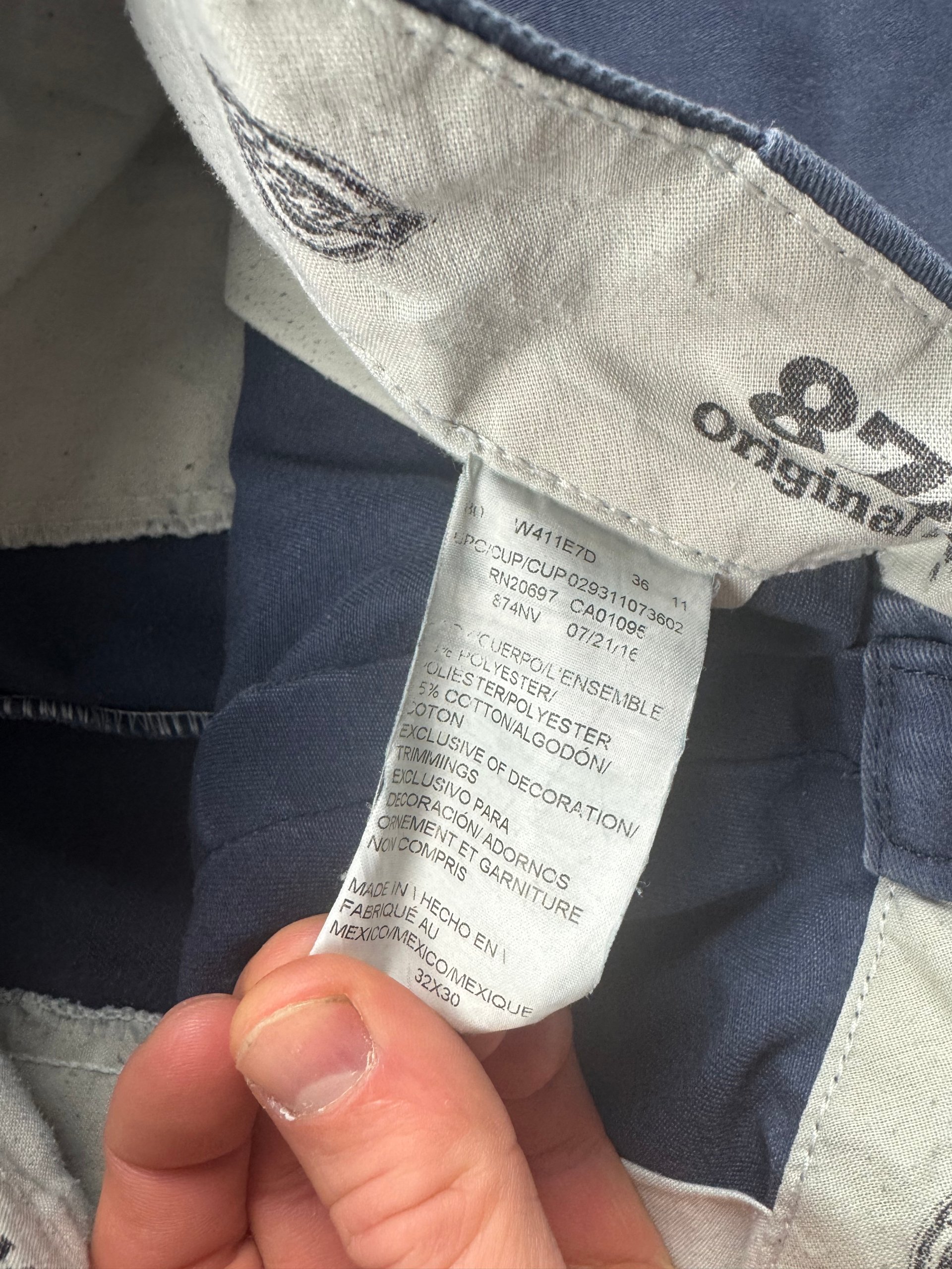 Dickies Navy 874 Original Fit Work Chinos 32Wx30L image 4