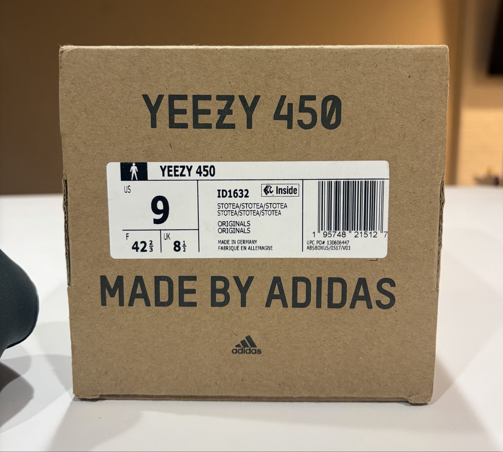 Adidas Men Grey Yeezy 450 Sneakers US 9 image 2
