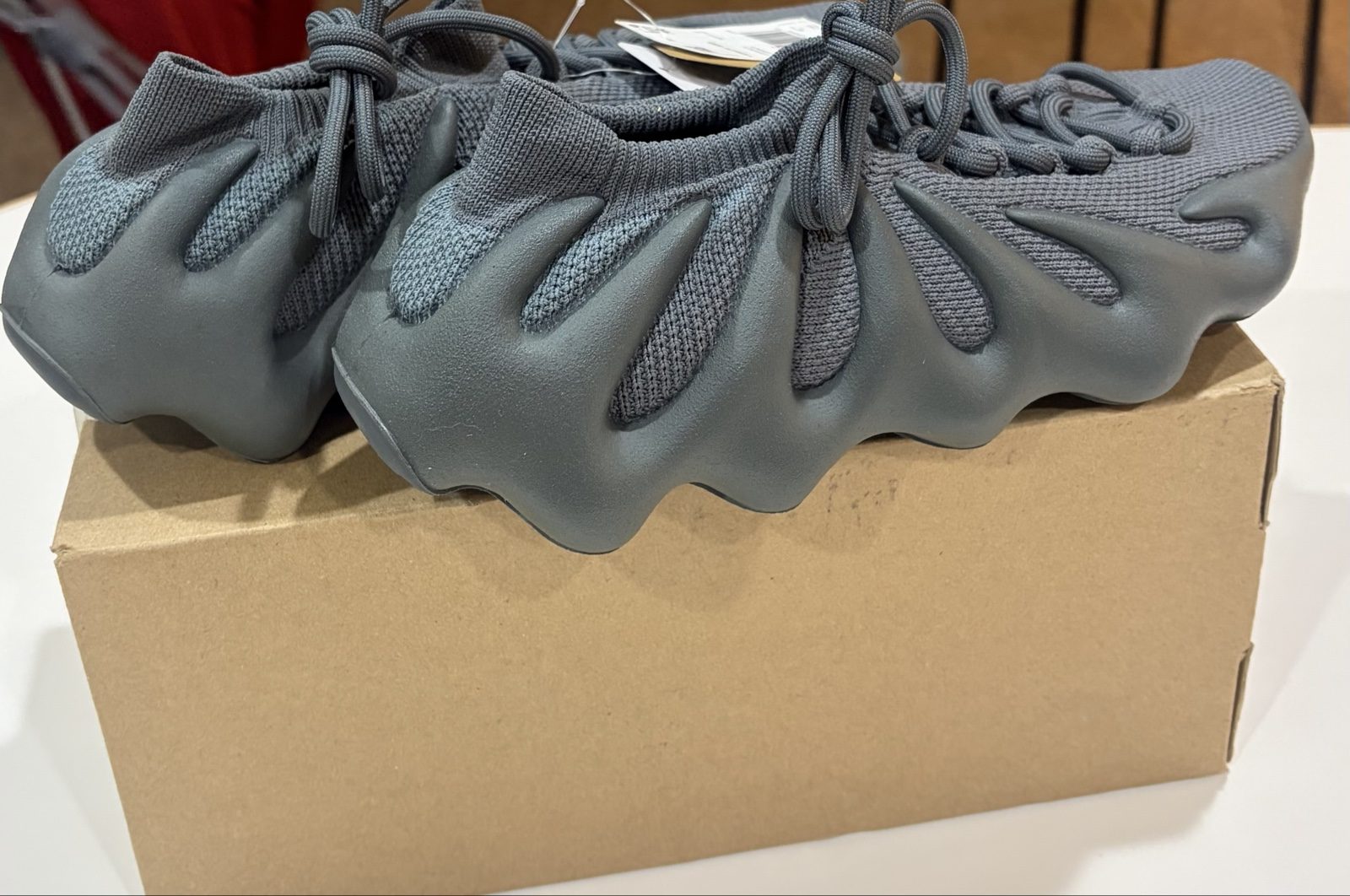 Adidas Men Grey Yeezy 450 Sneakers US 9 image 6