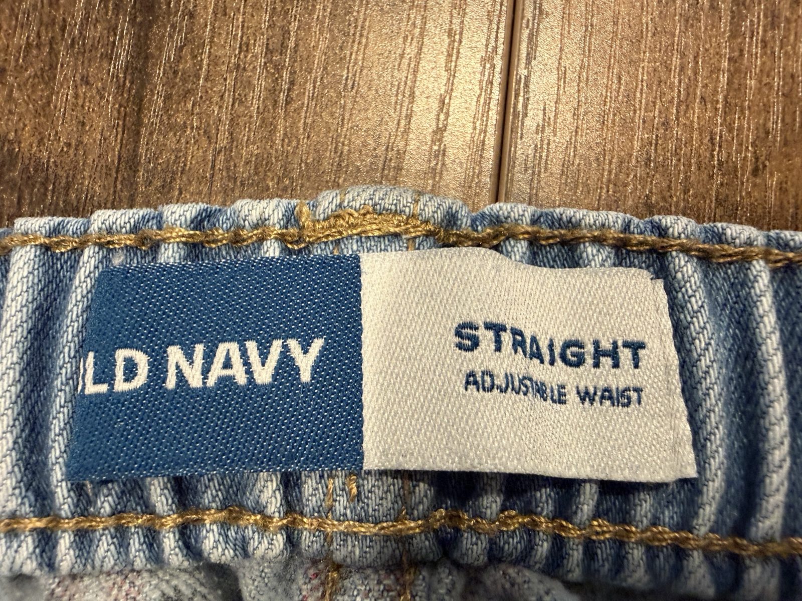Old Navy Kids' Light Blue Straight Leg Adjustable Waist Jeans 2T image 2