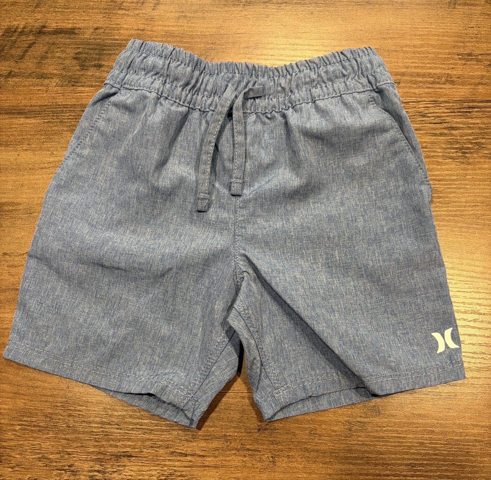 Hurley Kids Blue Chambray Shorts 2T 1-2 Years