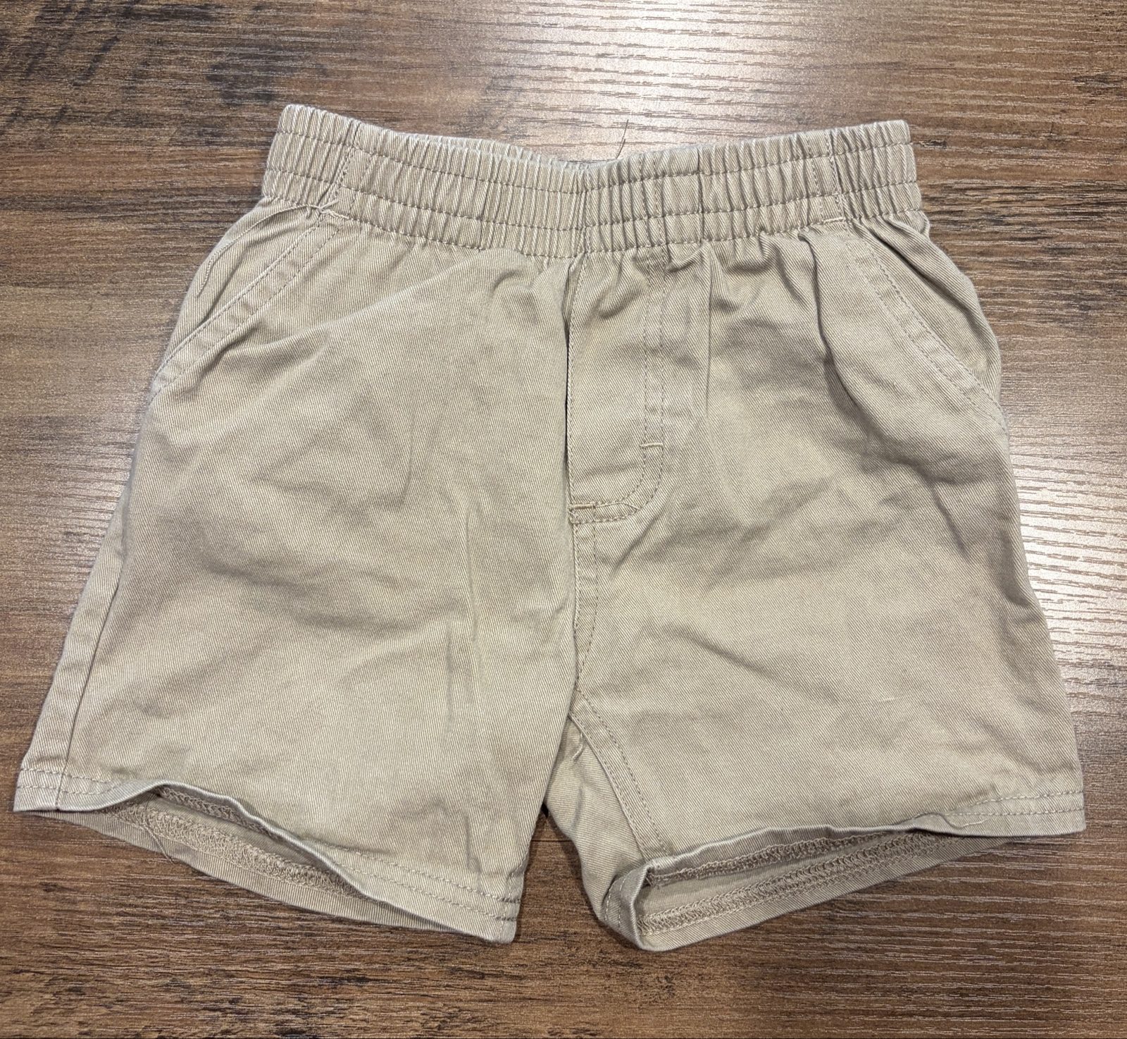 Calvin Klein Beige Toddler Shorts 24M Elastic Waist