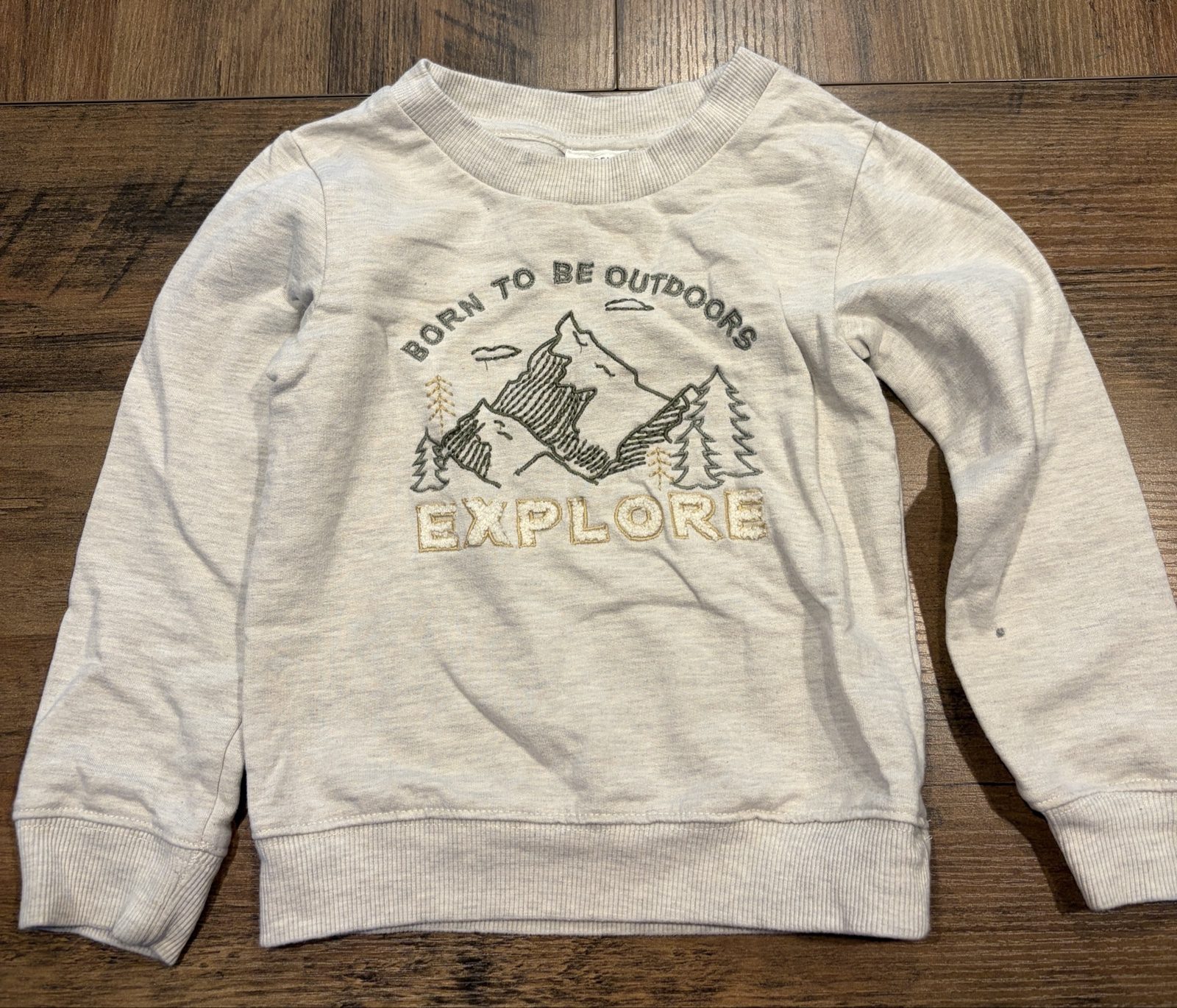 Aspen Kids Beige Explore Sweatshirt US 5T Small Stains