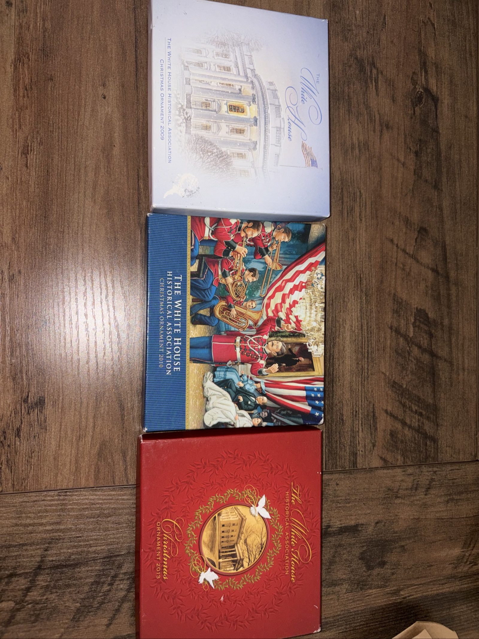 White House Historical Association Christmas Ornaments 2009, 2010, 2013 with Boxes image 2