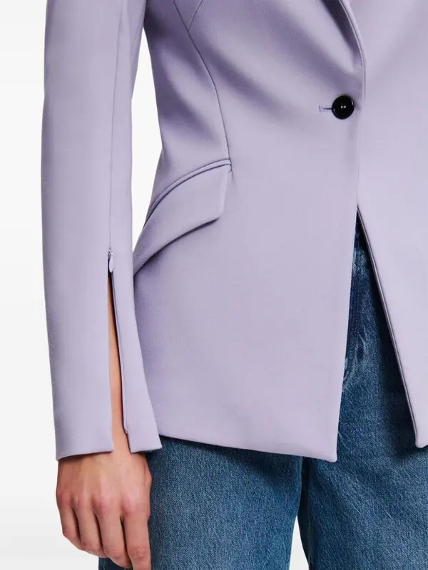 New Karl Lagerfeld Lavender Lilac Punto Single Button Blazer Size S image 5