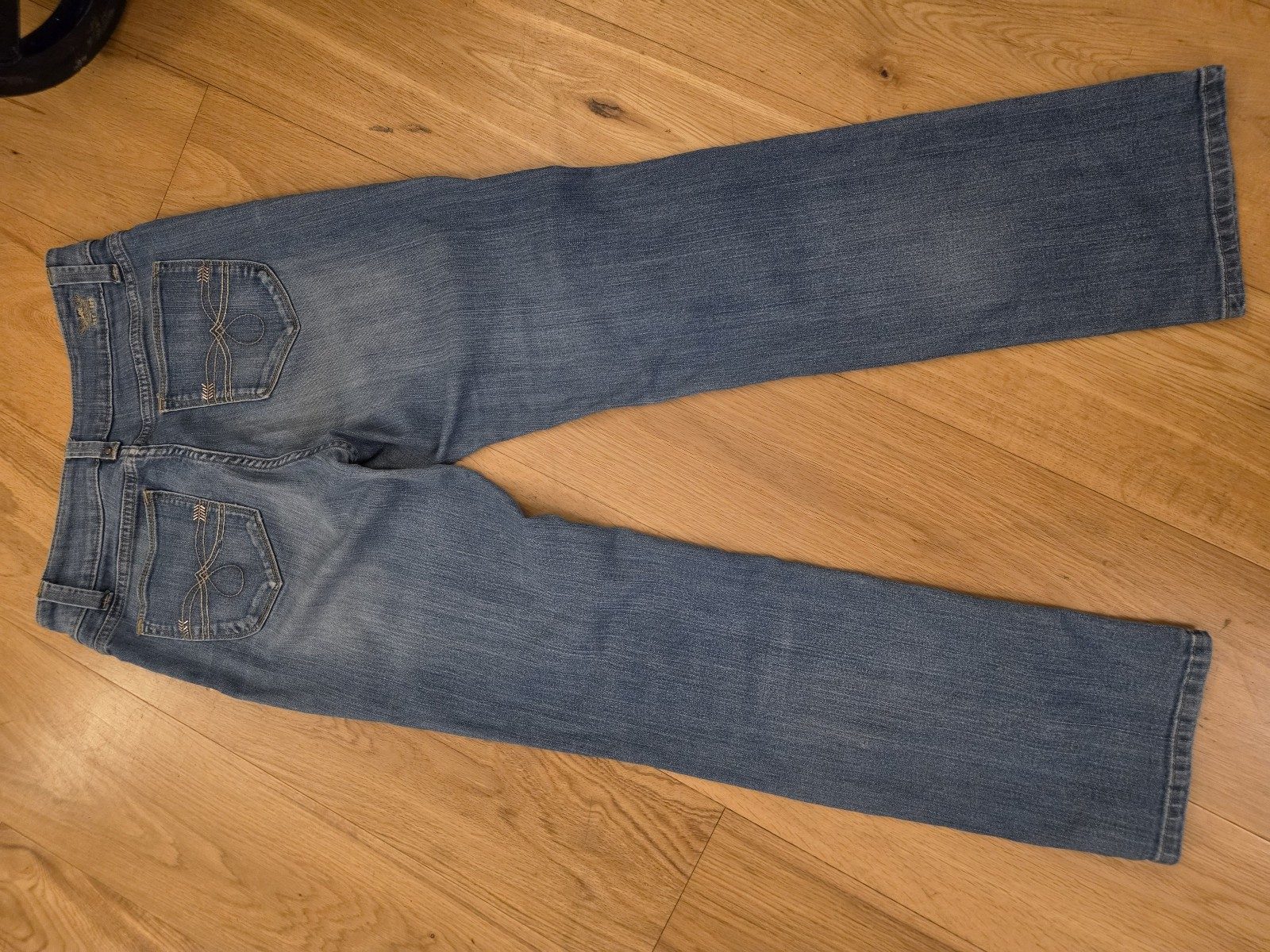 Lee Y2K Embroidered Women's Blue Denim Perfect Fit Jeans Size 10 image 6