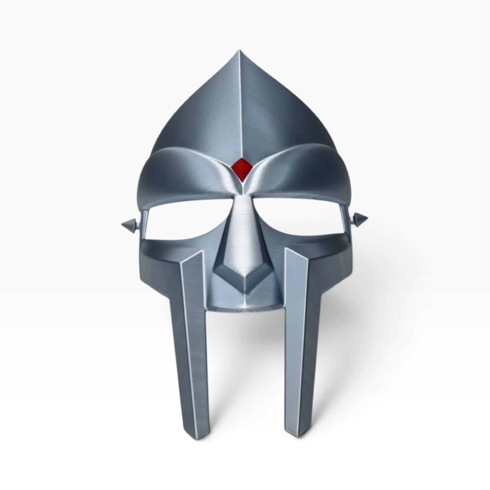 MF DOOM Inspired Life Size Face Piece | Halloween Cosplay Prop | Silver Black Copper | Hip Hop Display Decor image 4