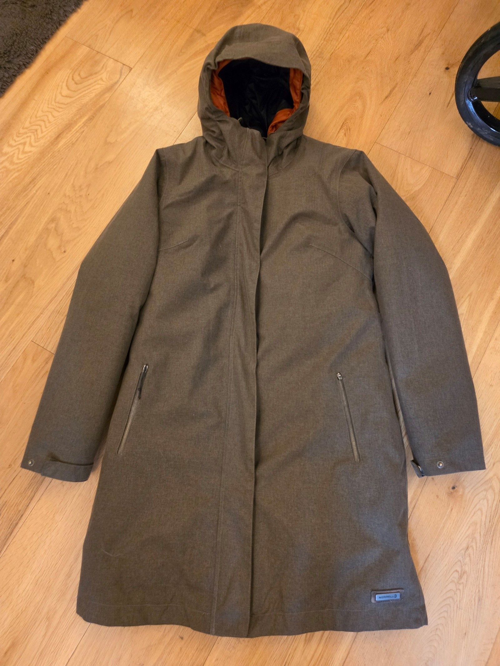 Merrell Womens Green Waterproof Hooded 3 in 1 Coat Medium