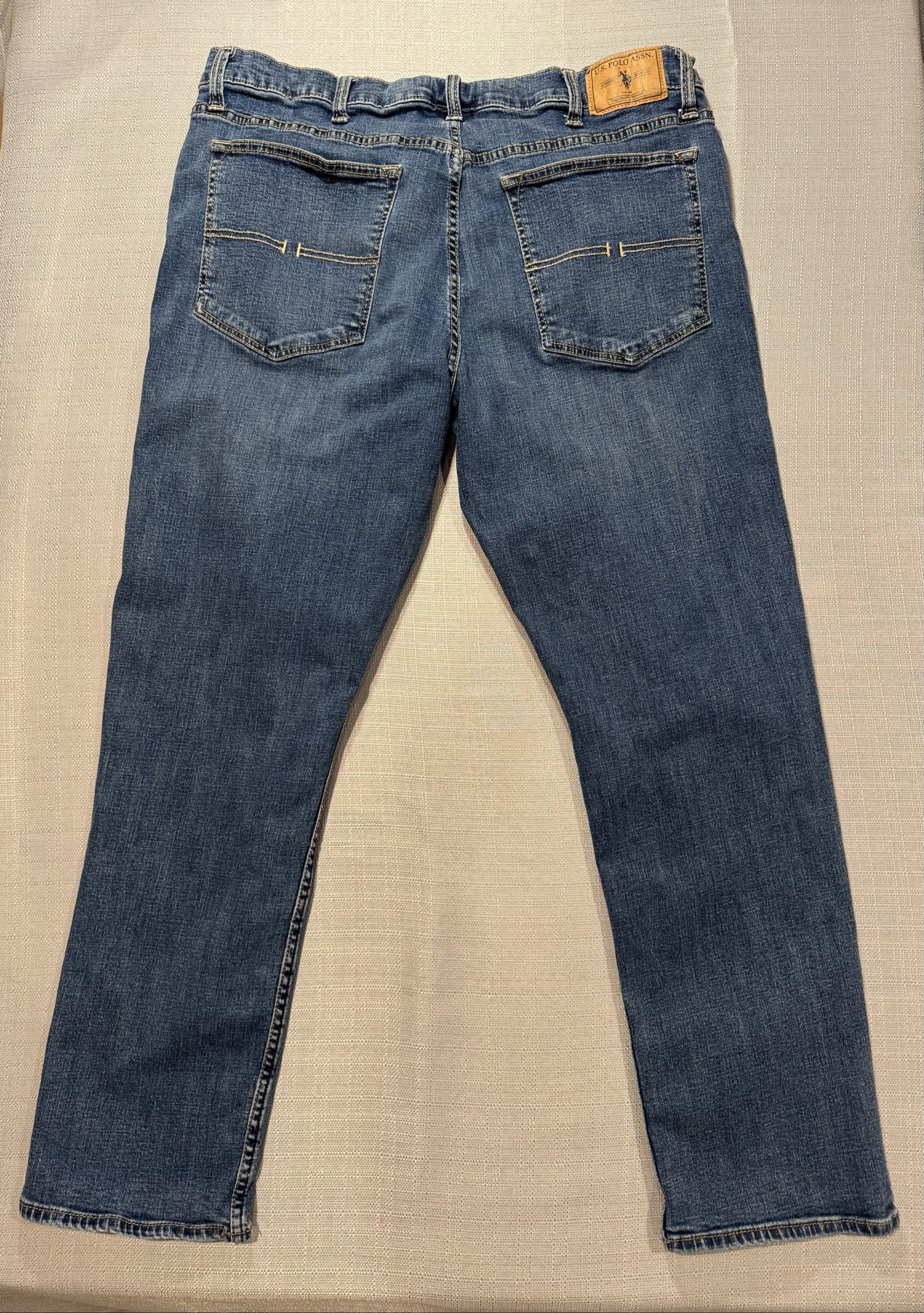 Men’s U.S. Polo Assn. Active Stretch Jeans – Medium Wash Blue – 40x30 image 5