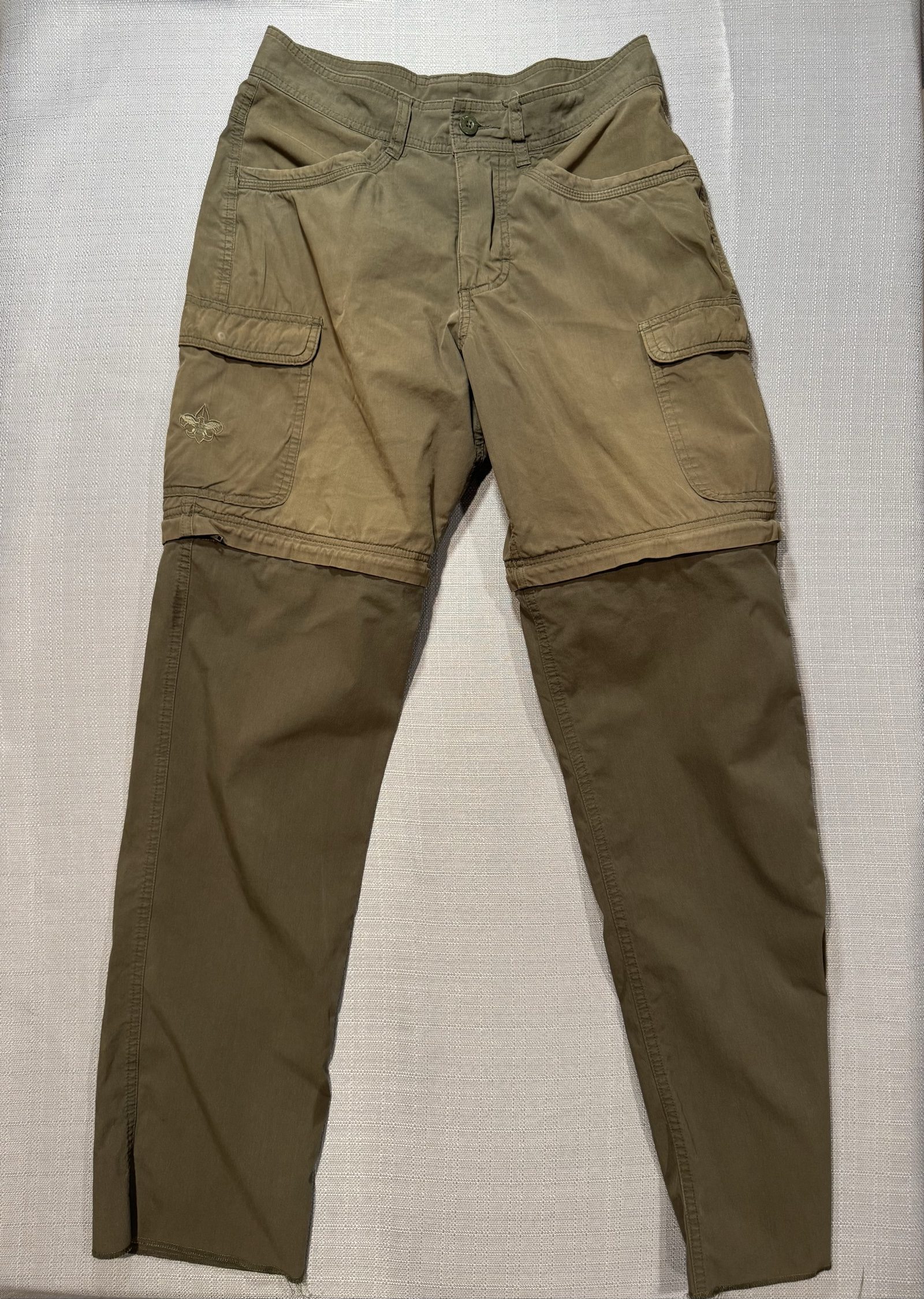 Men’s Boy Scouts of America Switchback Convertible Cargo Pants – Olive Green – 30