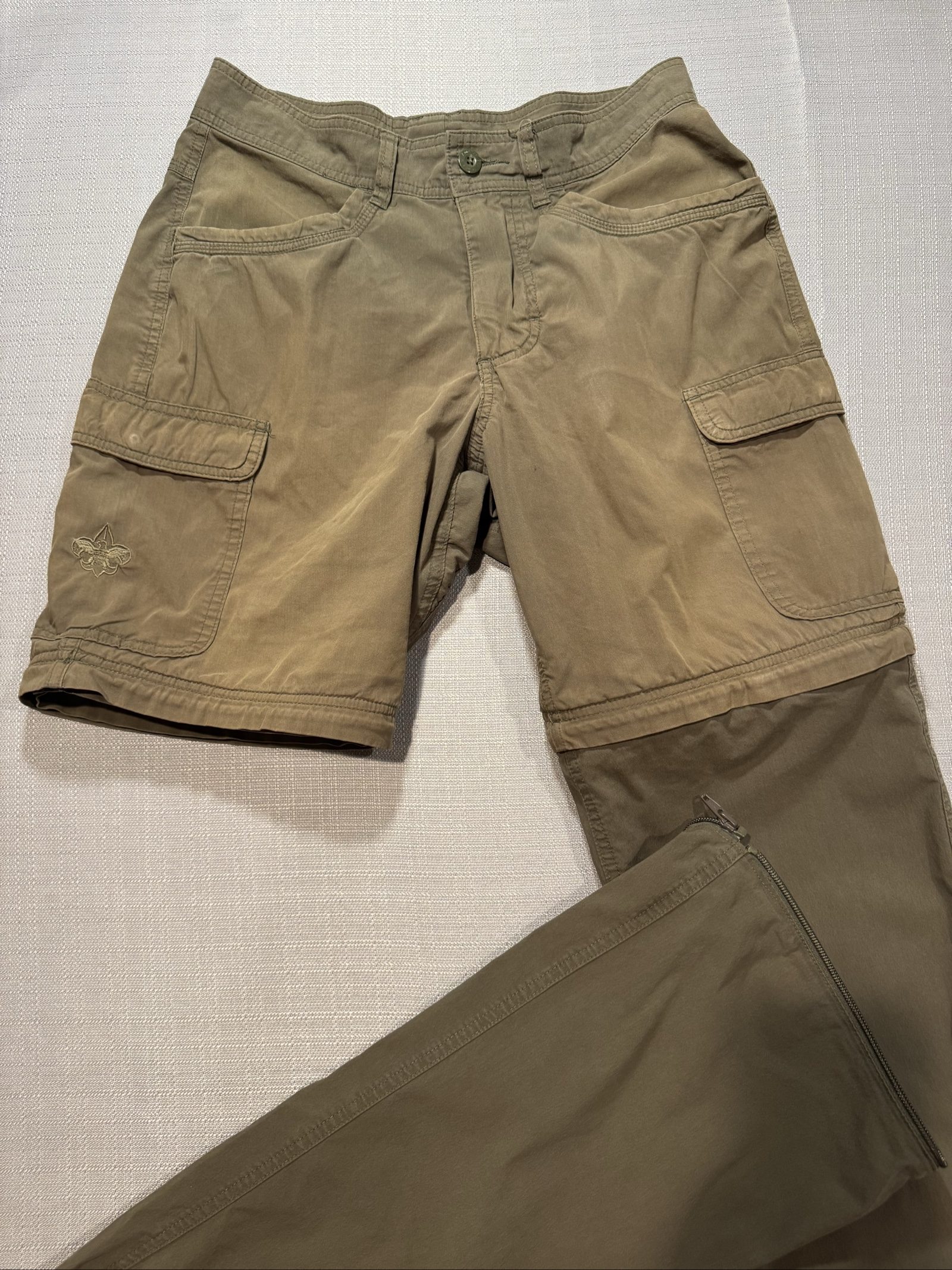 Men’s Boy Scouts of America Switchback Convertible Cargo Pants – Olive Green – 30 image 7