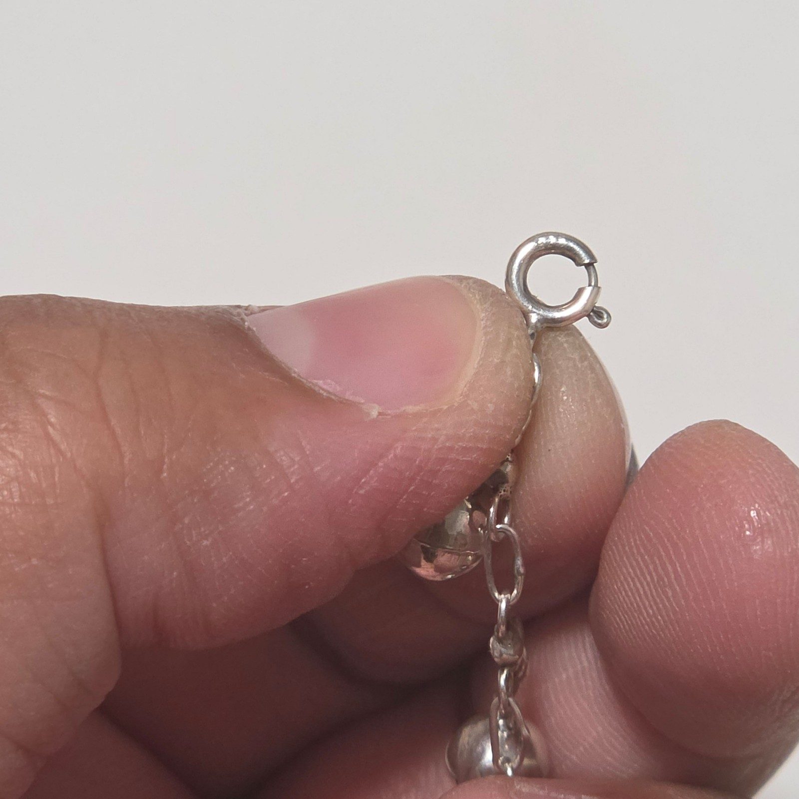 925 Silver Shell & Ball Charm Chain ancklets. B8 image 5