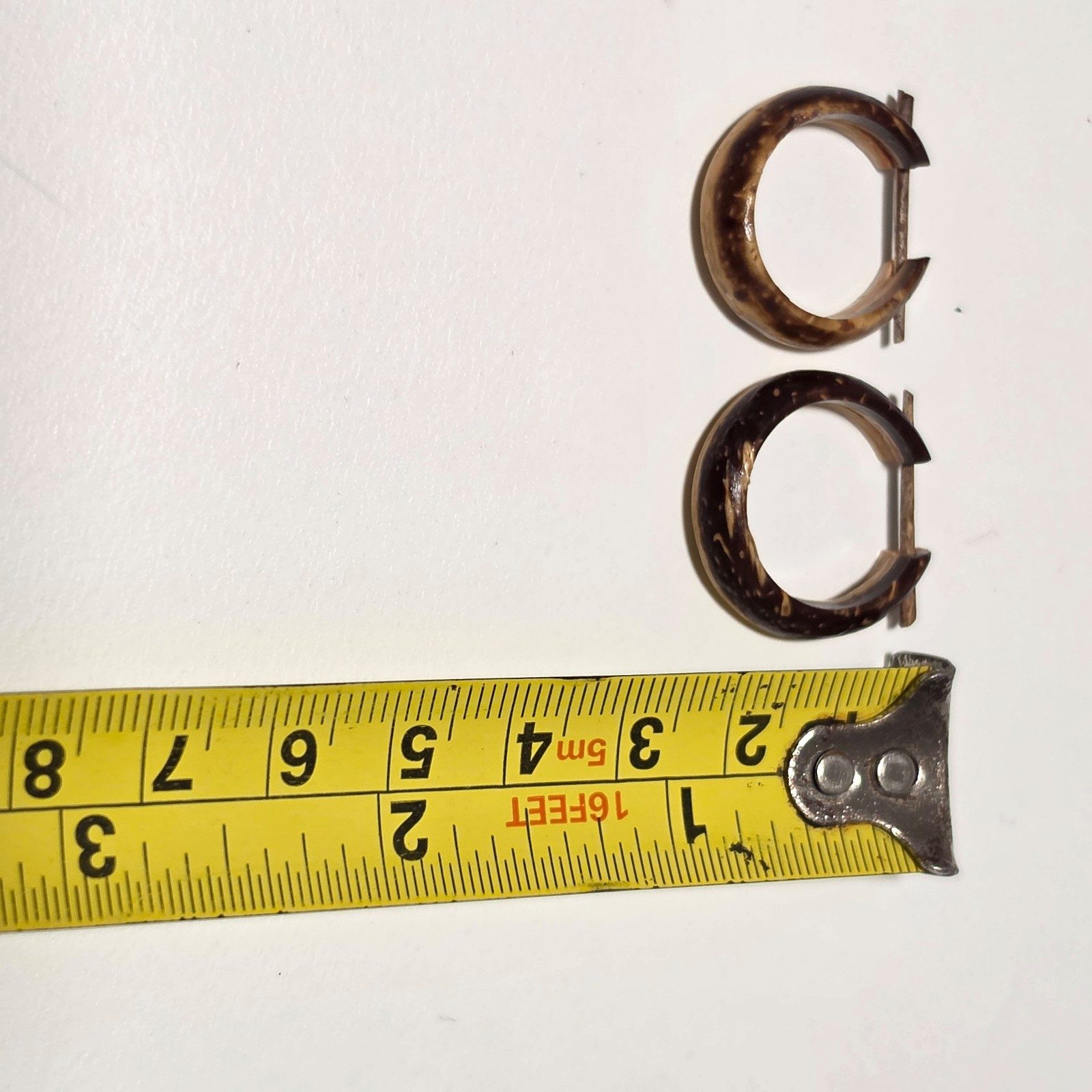 Coconut shell earrings. B8 image 3