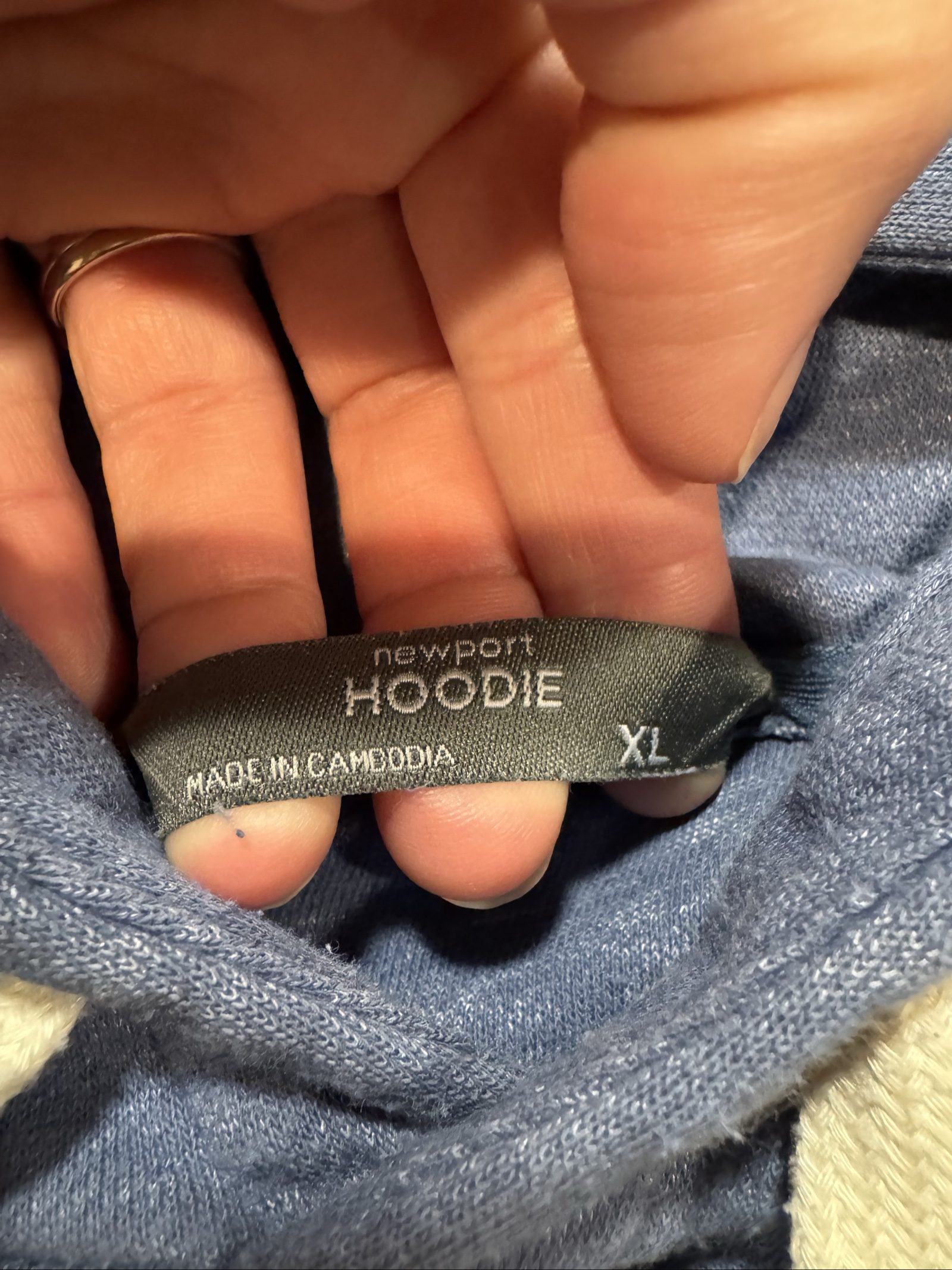 Adult Newport Hoodie Pullover Sweatshirt – Blue – XL image 4